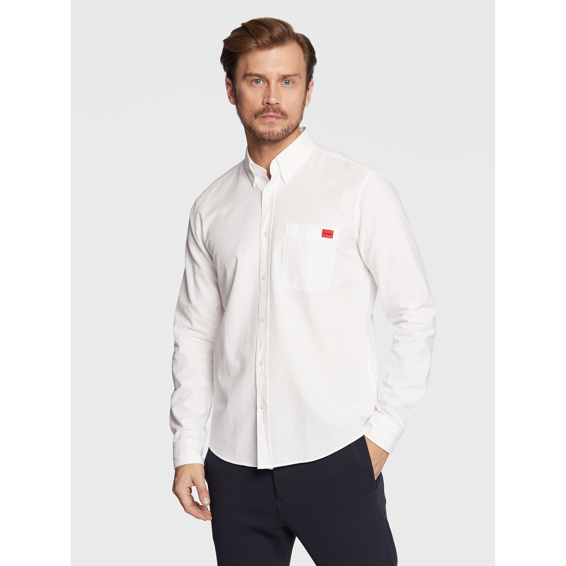 Hugo Hemd Evito 50479302 Weiß Slim Fit