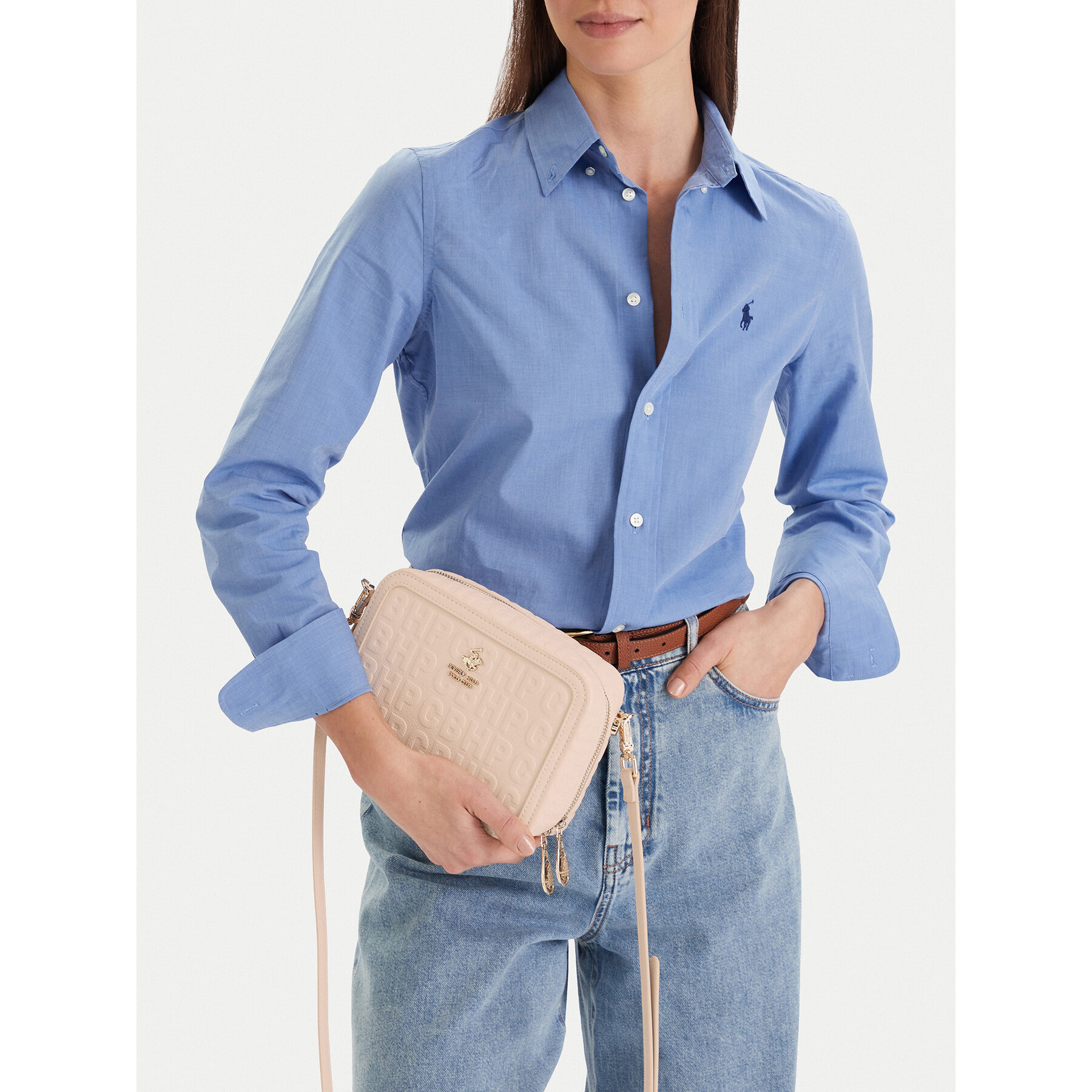 Ročna torba Beverly Hills Polo Club EO-BHPC-S-001-09 Écru