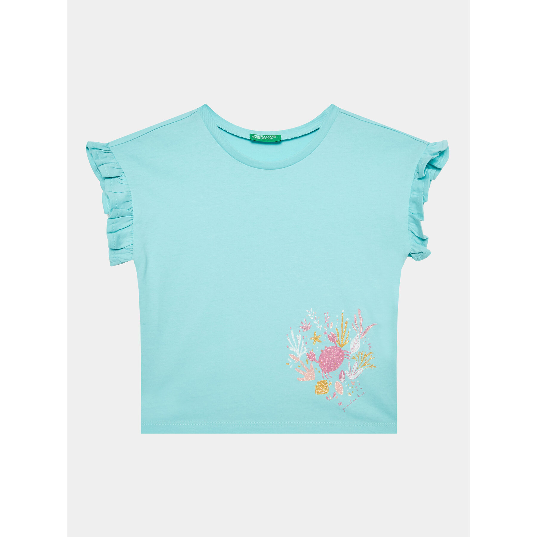 United Colors Of Benetton T-Shirt 3096G1093 Μπλε Regular Fit