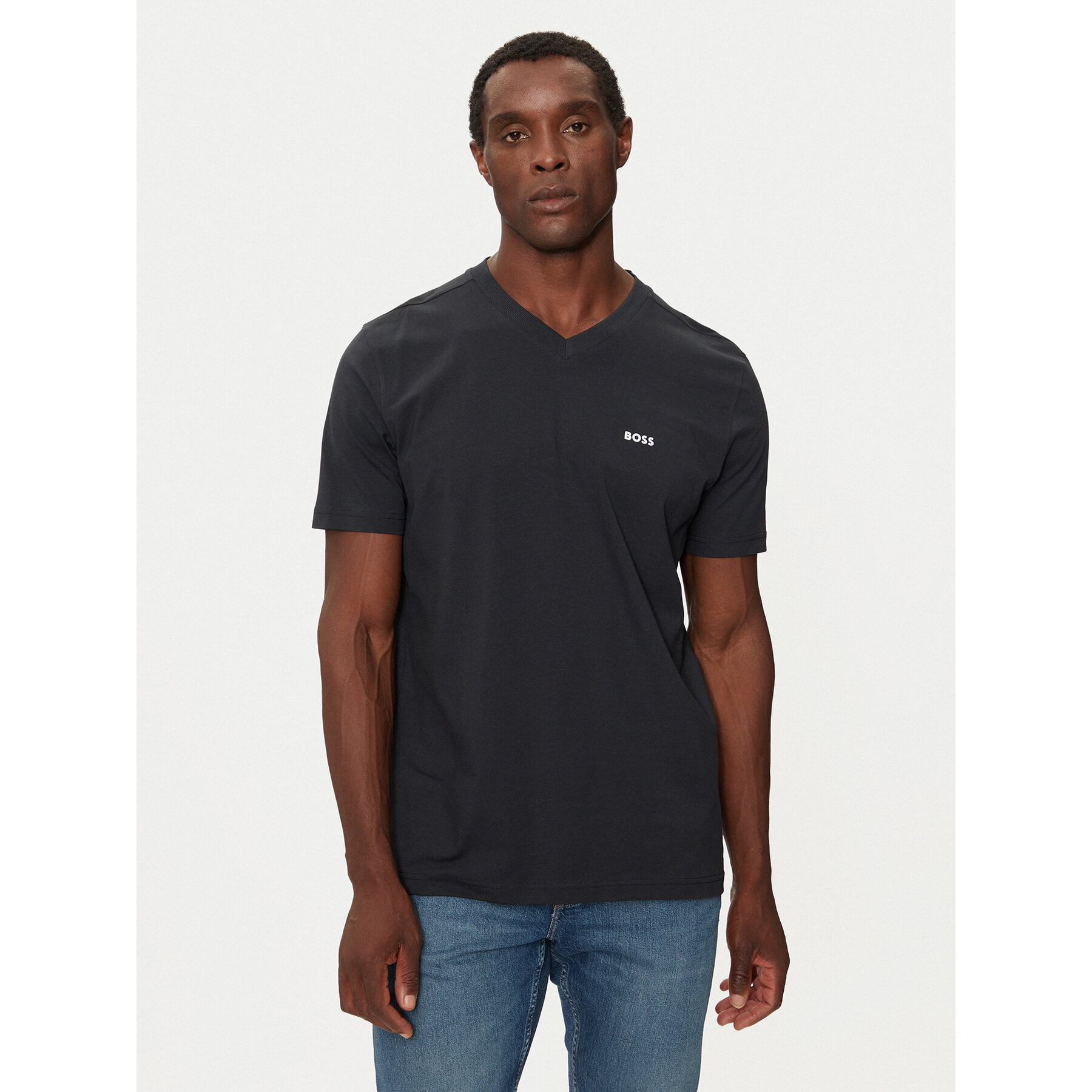 Boss T-shirt Tee V 50506347 Blu scuro Regular Fit
