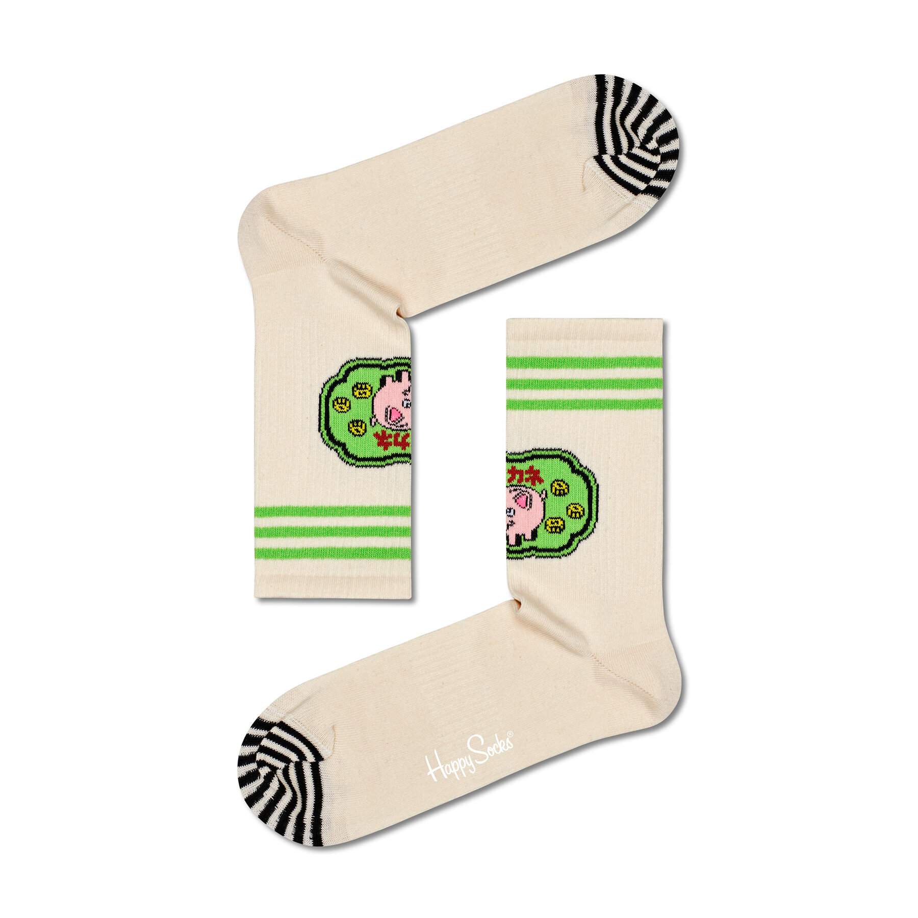 

Високі шкарпетки unisex Happy Socks ATPBA14-1700 Бежевий
