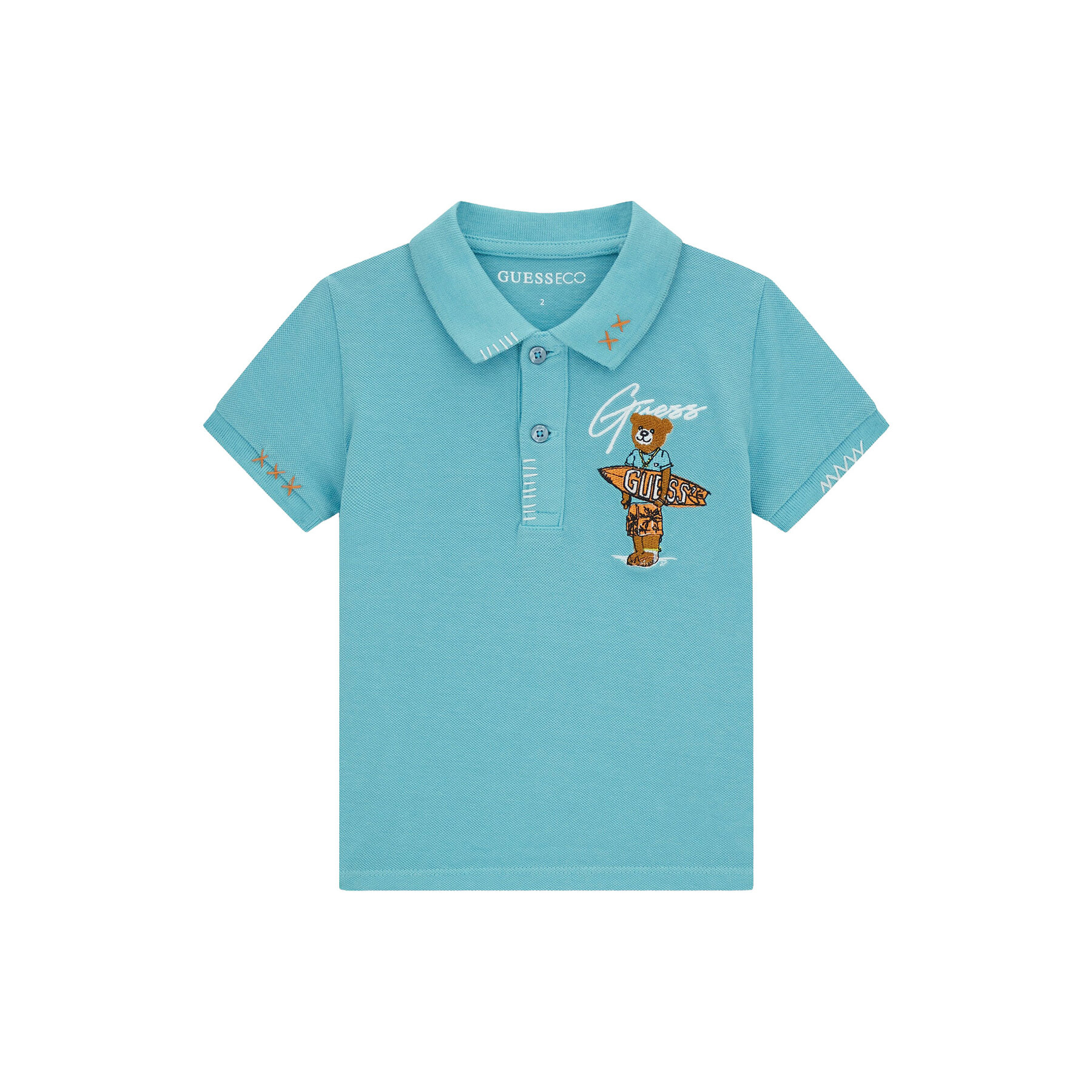 Guess Polo majica N6GP01 K9WF4 Modra Regular Fit