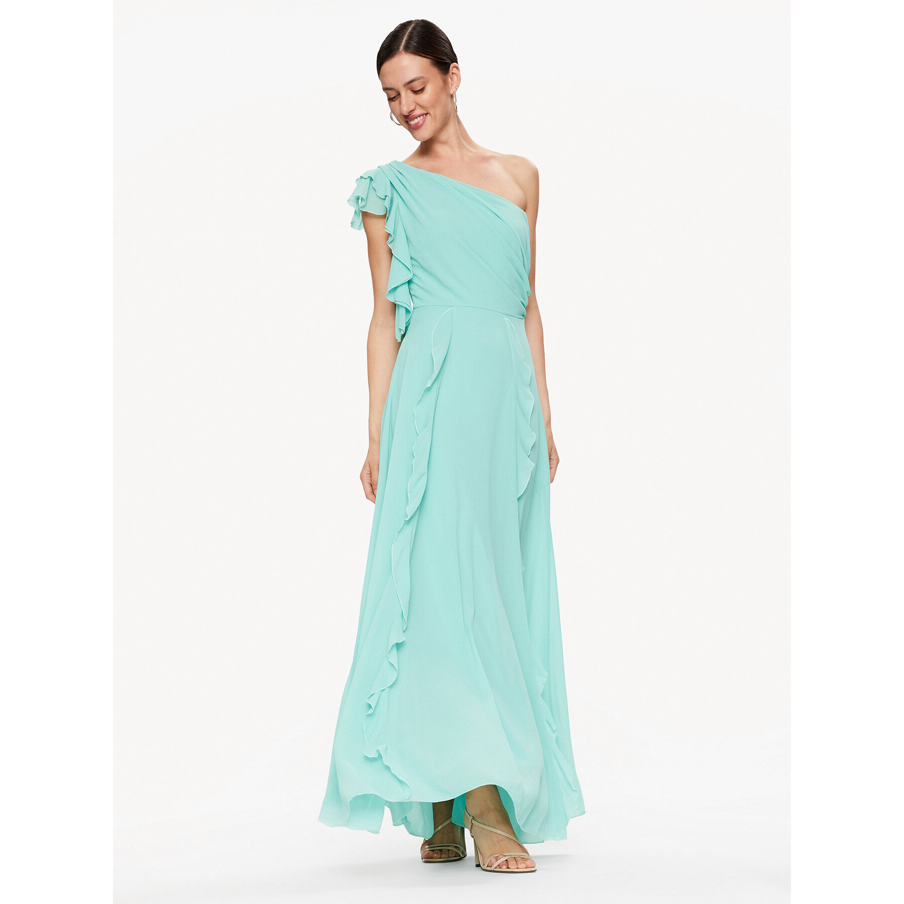 Rinascimento Abendkleid CFC0114370003 Blau Regular Fit