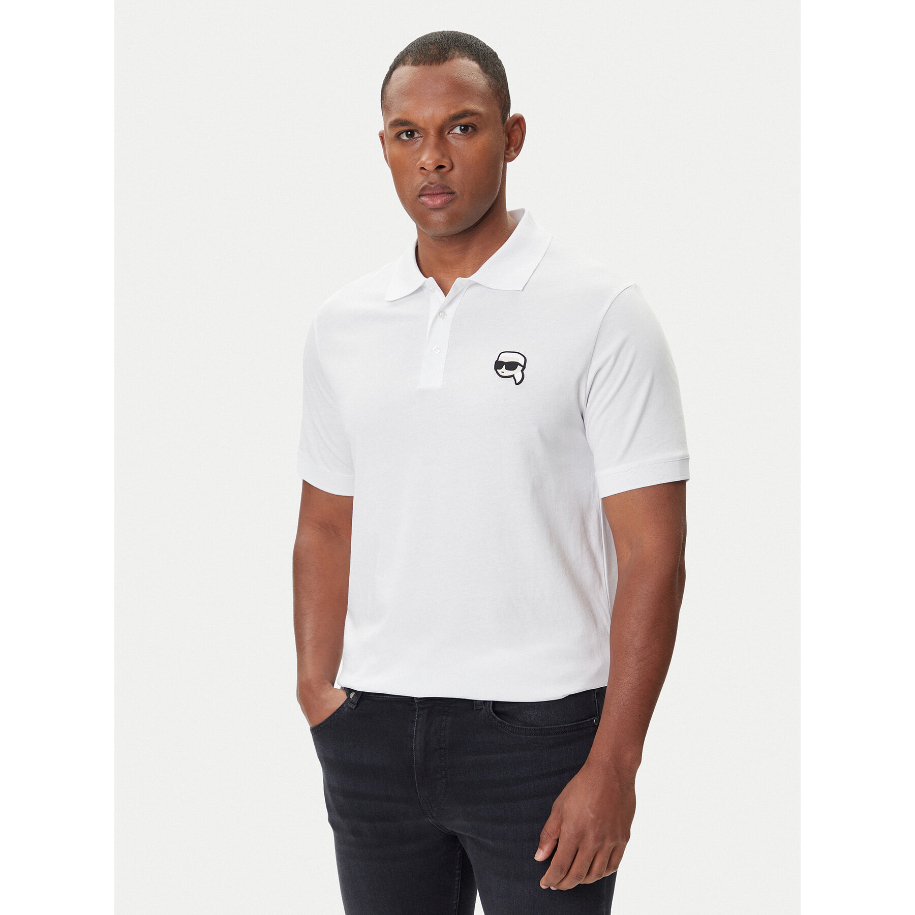 KARL LAGERFELD Polo 745710 500224 Bianco Regular Fit