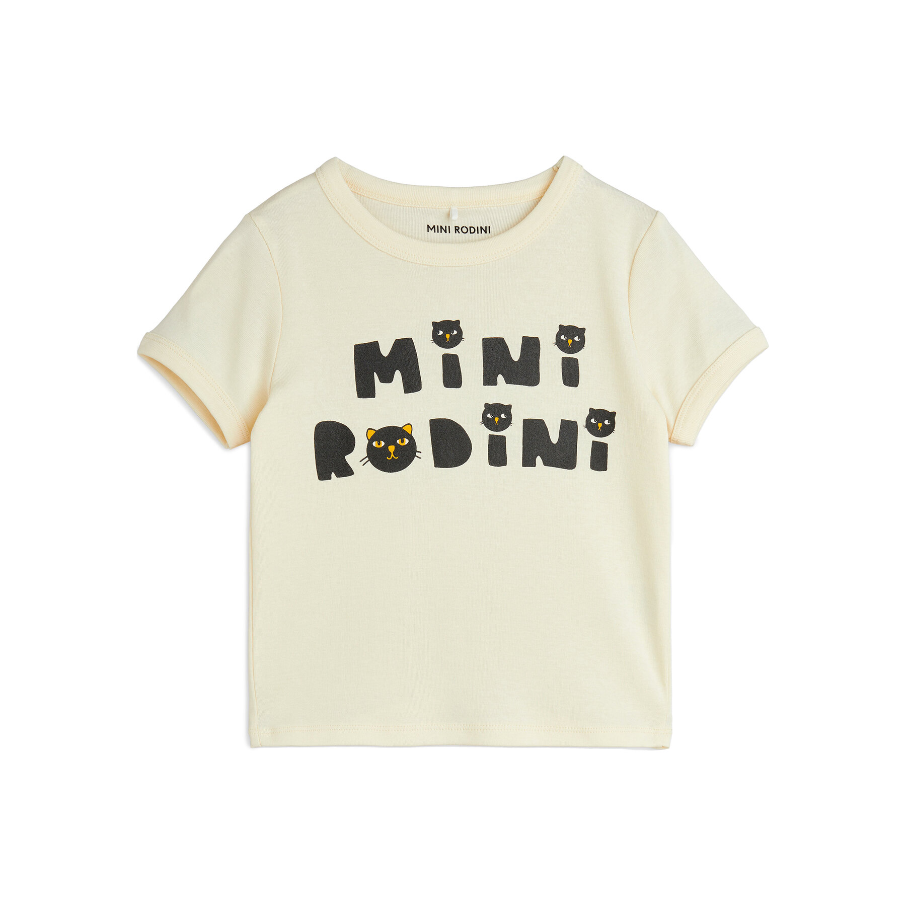 MINI RODINI MINI RODINI T-Shirt Cats 2512010611 Λευκό Regular Fit