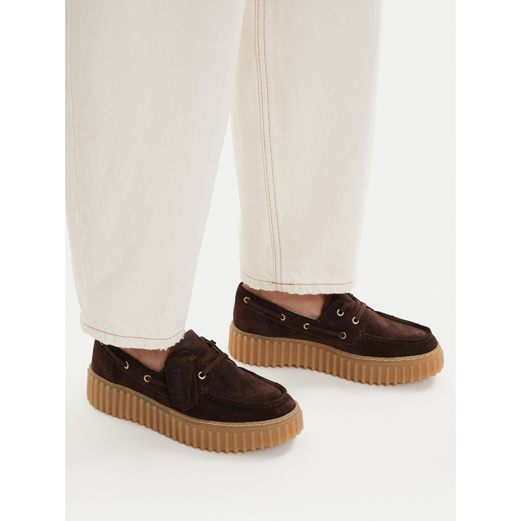 Nizki čevlji Clarks Torhill Boat 26186647 Rjava