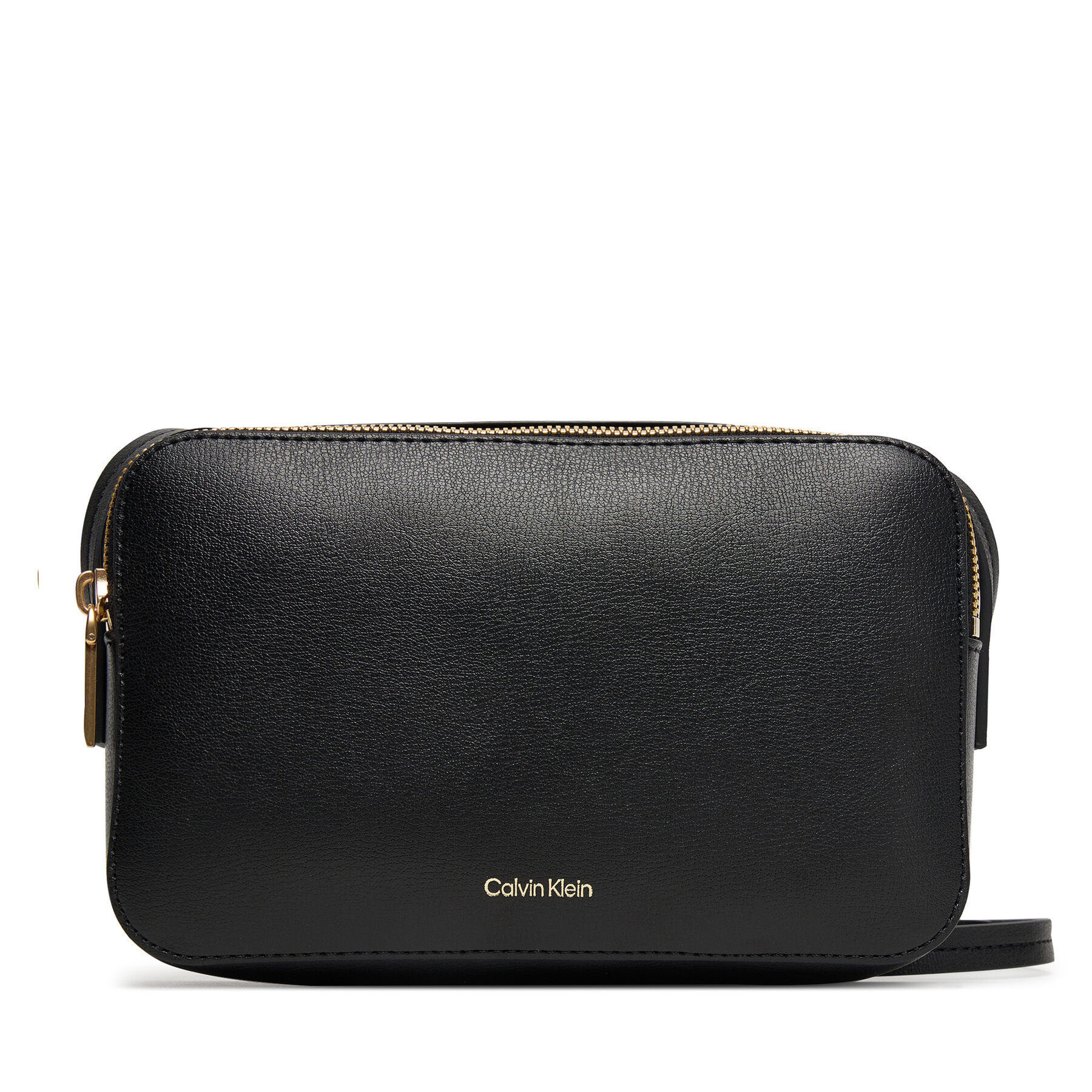 Torbica Calvin Klein Foil Logo Elongated Camera Bag LV04F3276G Crna