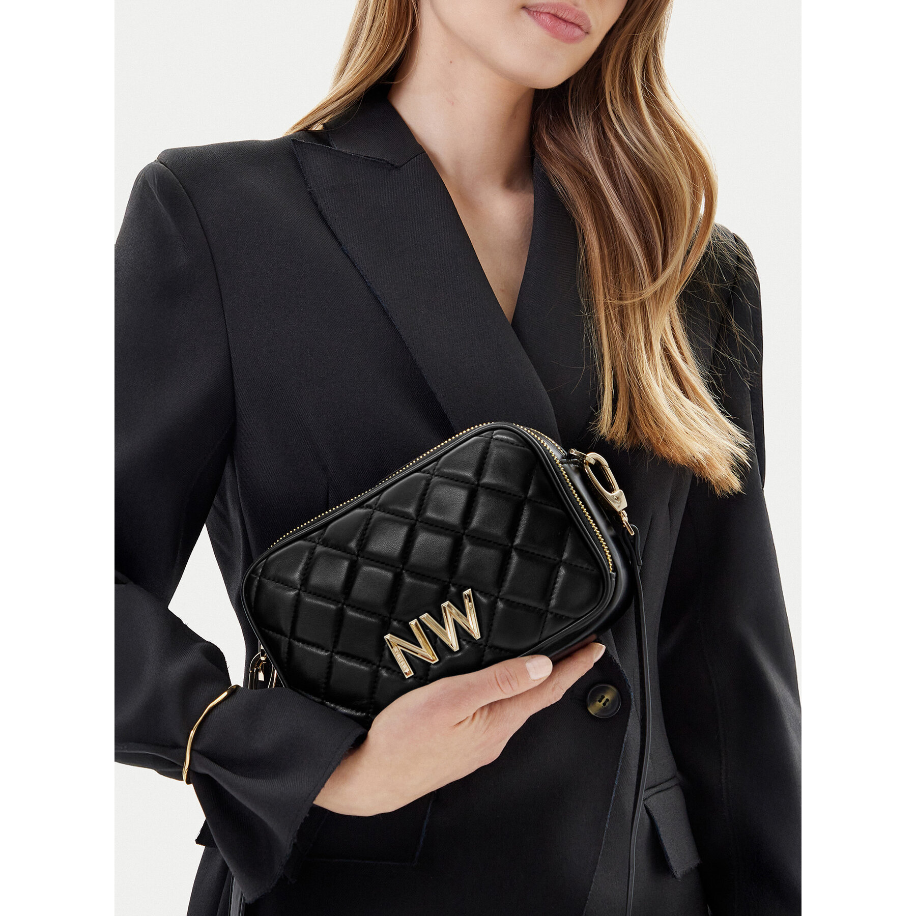 Ročna torba Nine West CEO-Greenwich-Glam-LX7669 Črna