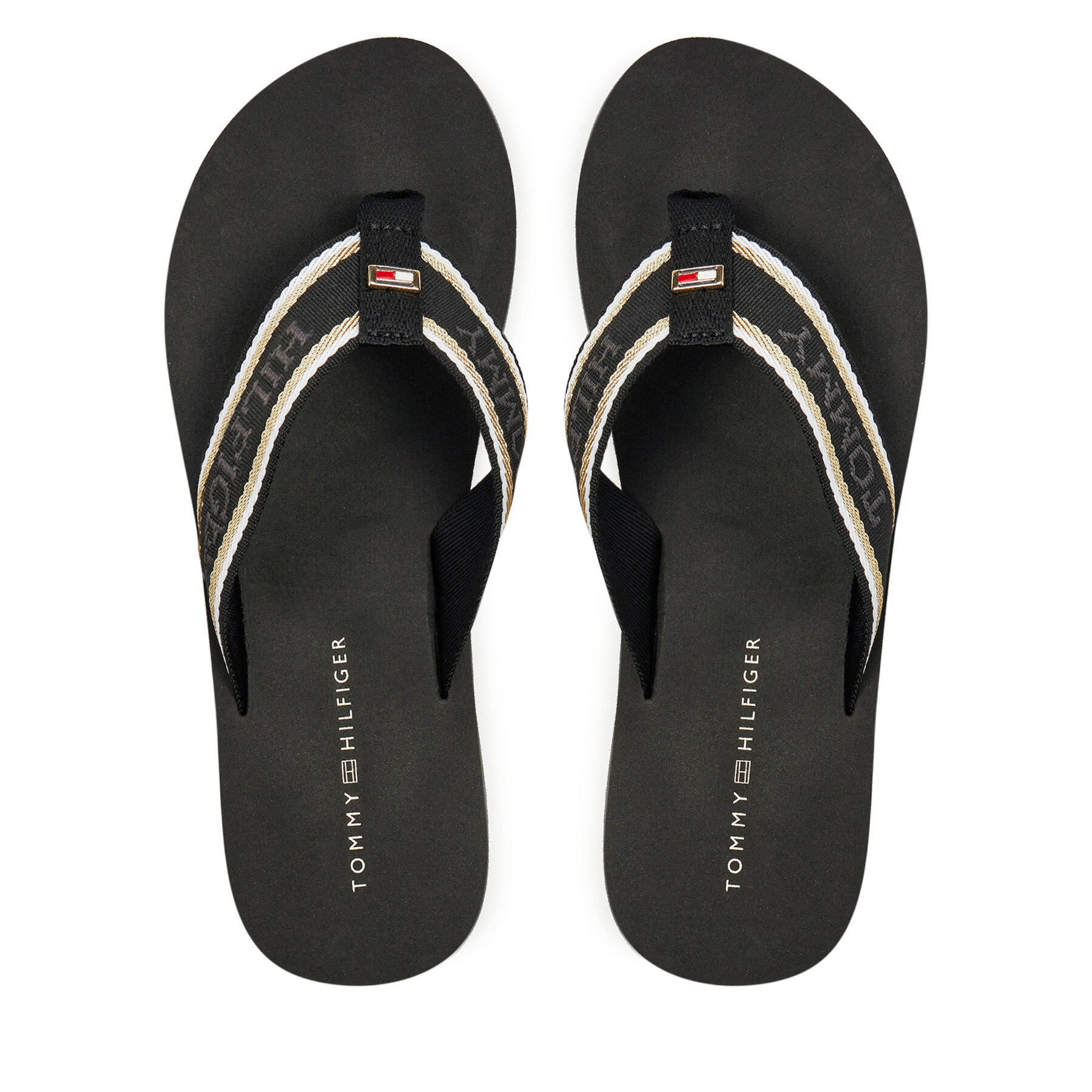 Damskie Japonki Tommy Hilfiger, Rozmiar 36 Czarny Im Hilfiger Beach Sandal FW0FW08015