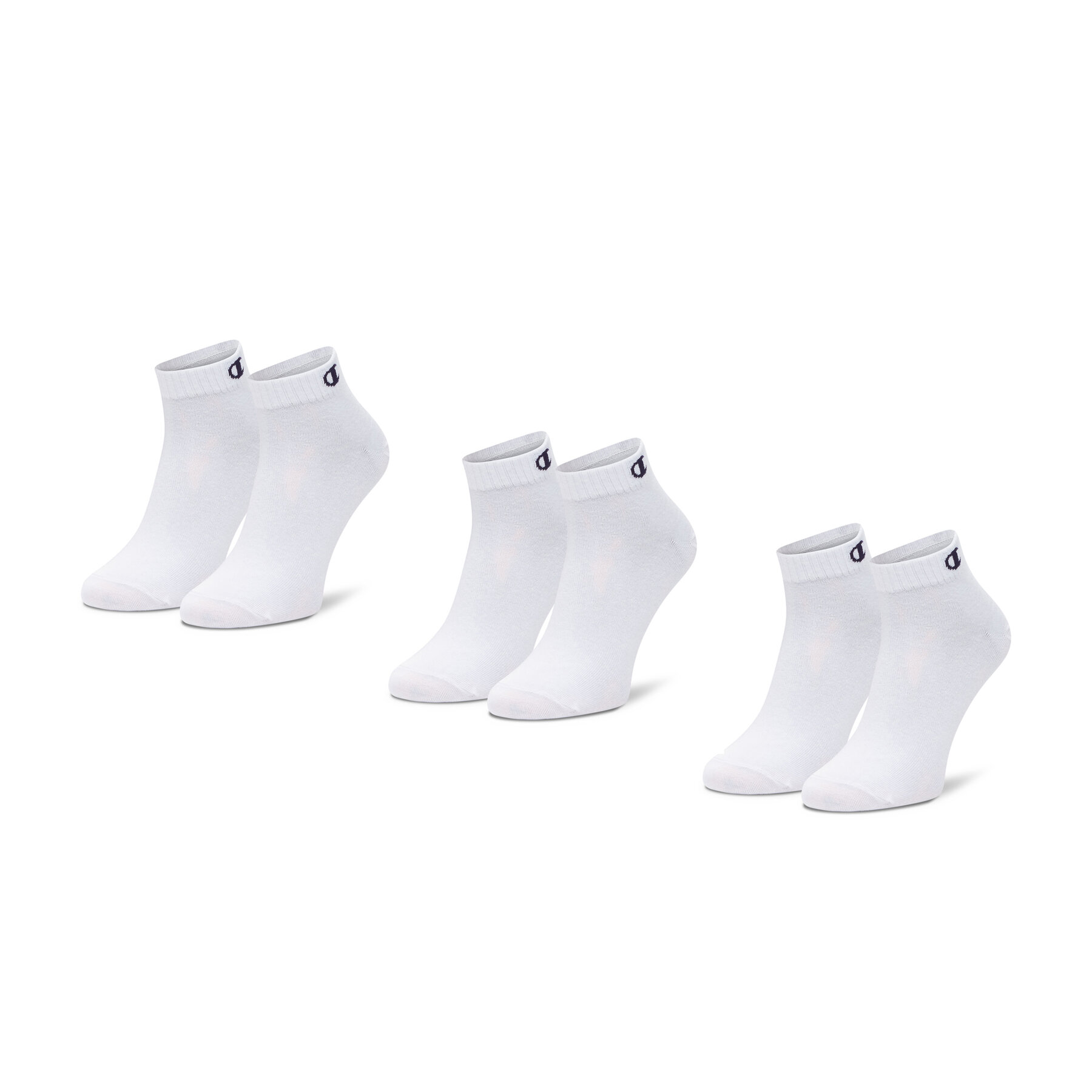 

Набір 3 пар низьких шкарпеток unisex Champion CH0008QH-8V0 White, Білий