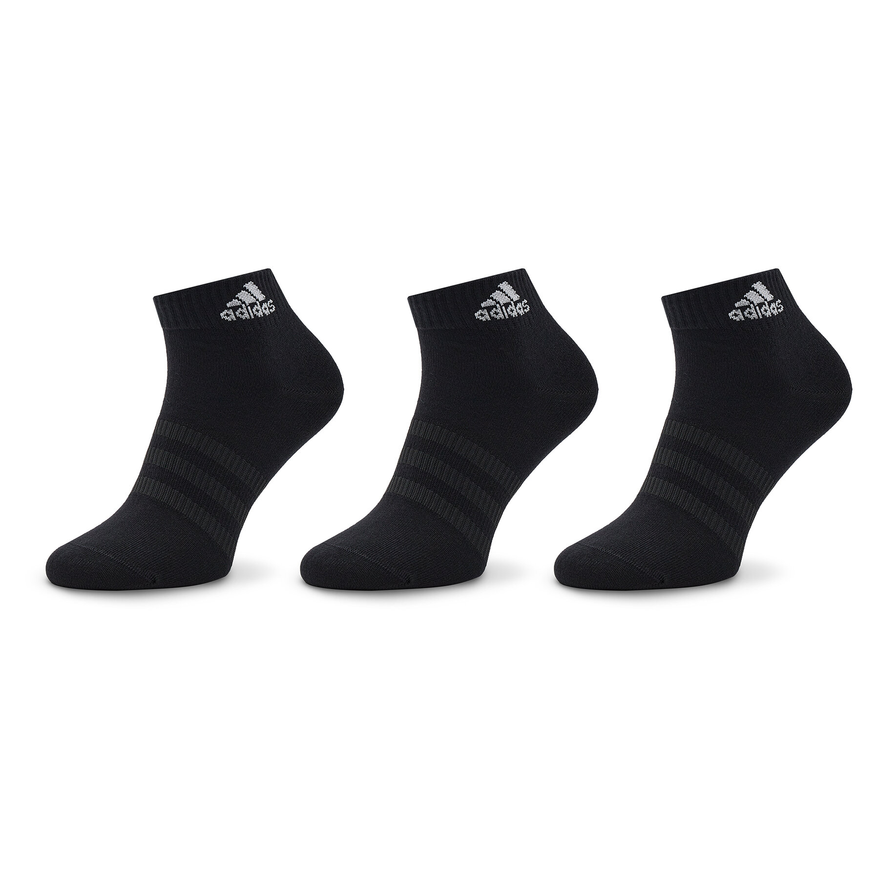 Lot de 3 paires de chaussettes basses unisexe adidas Thin and Light Ankle Socks 3 Pairs IC1282 Noir