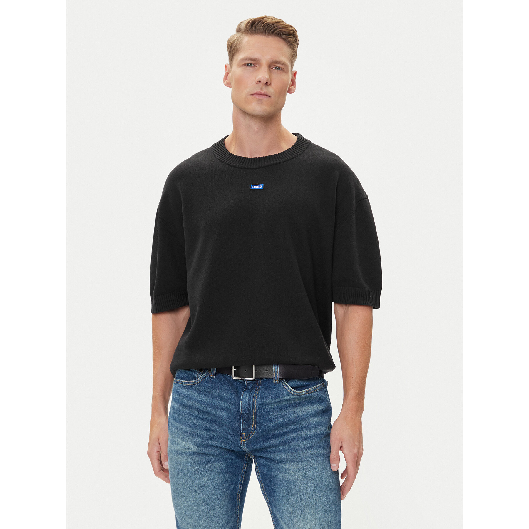 HUGO Majica San Carson-CP 50543765 Črna Relaxed Fit