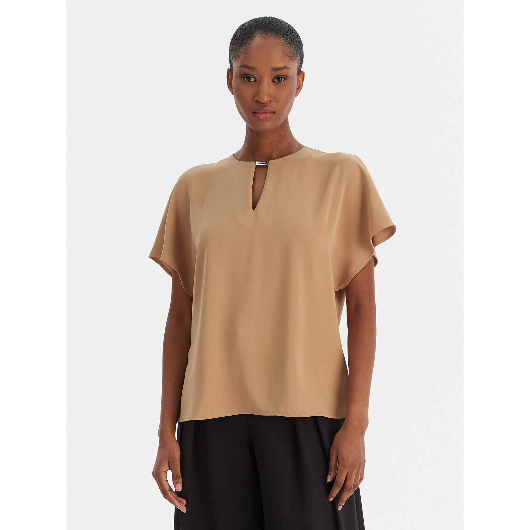 Calvin Klein Bluza LV044E902G Bež Regular Fit