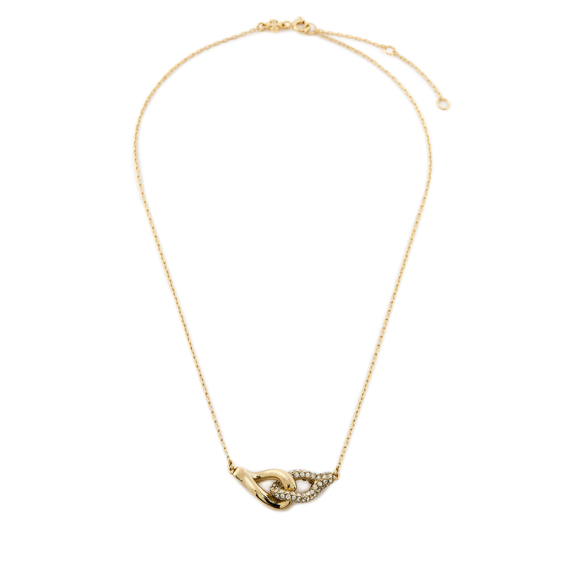 Колие Tory Burch Interlocking Wishbone Pendant 161070 Златист