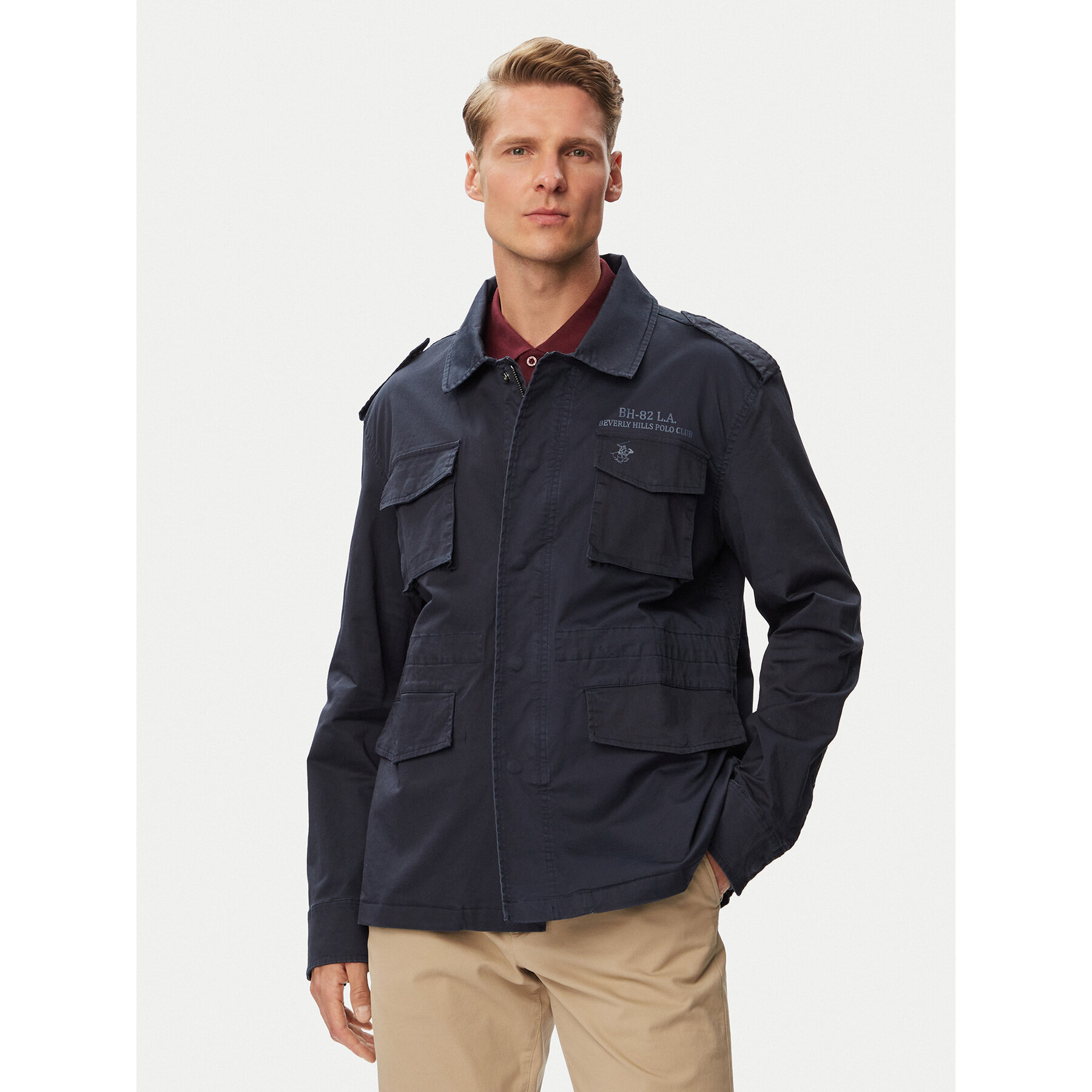 Beverly Hills Polo Club Übergangsjacke P-SS26M-JK0197-0298 Dunkelblau Regular Fit