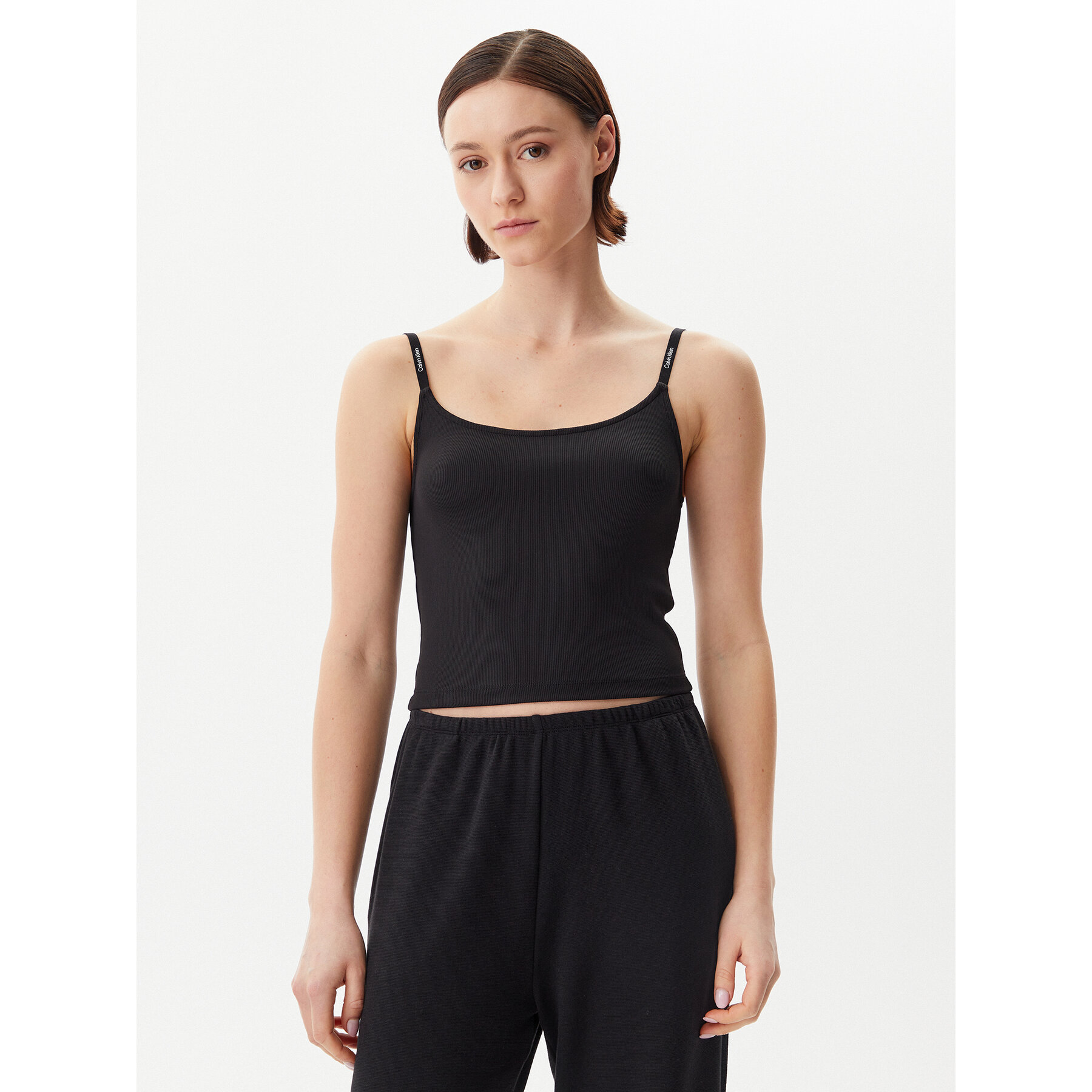 Calvin Klein Jeans Felső Logo J20J225312 Fekete Slim Fit