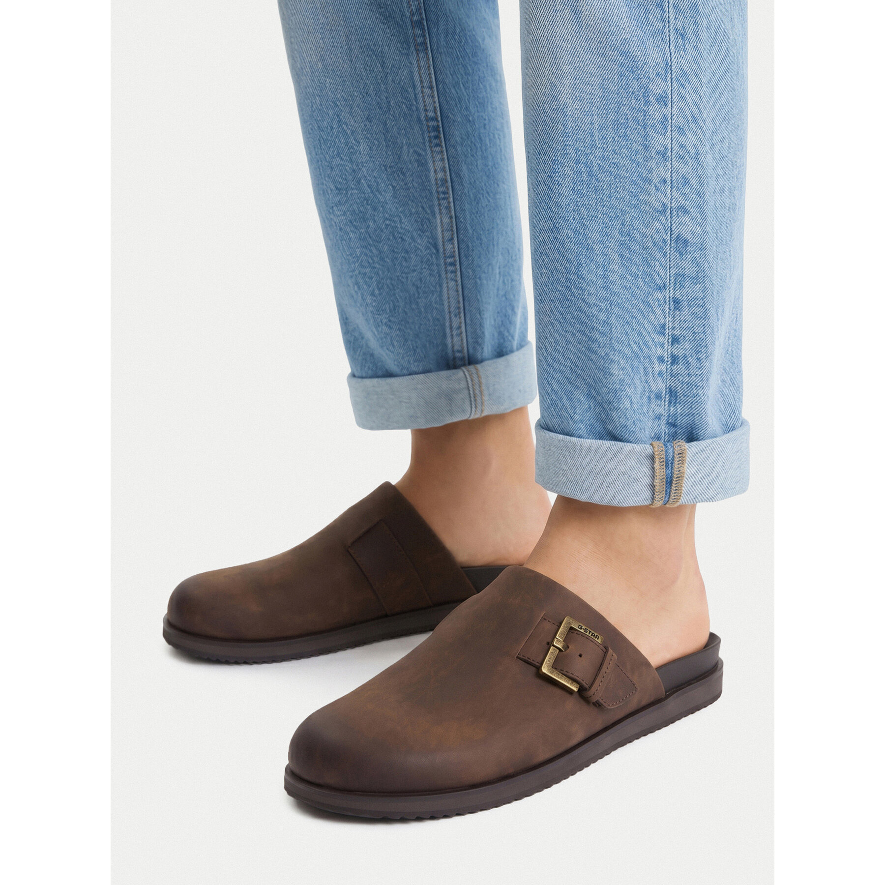 Šľapky G-Star Raw EO-MOBEL-01 MI34 Tmavo hnedá