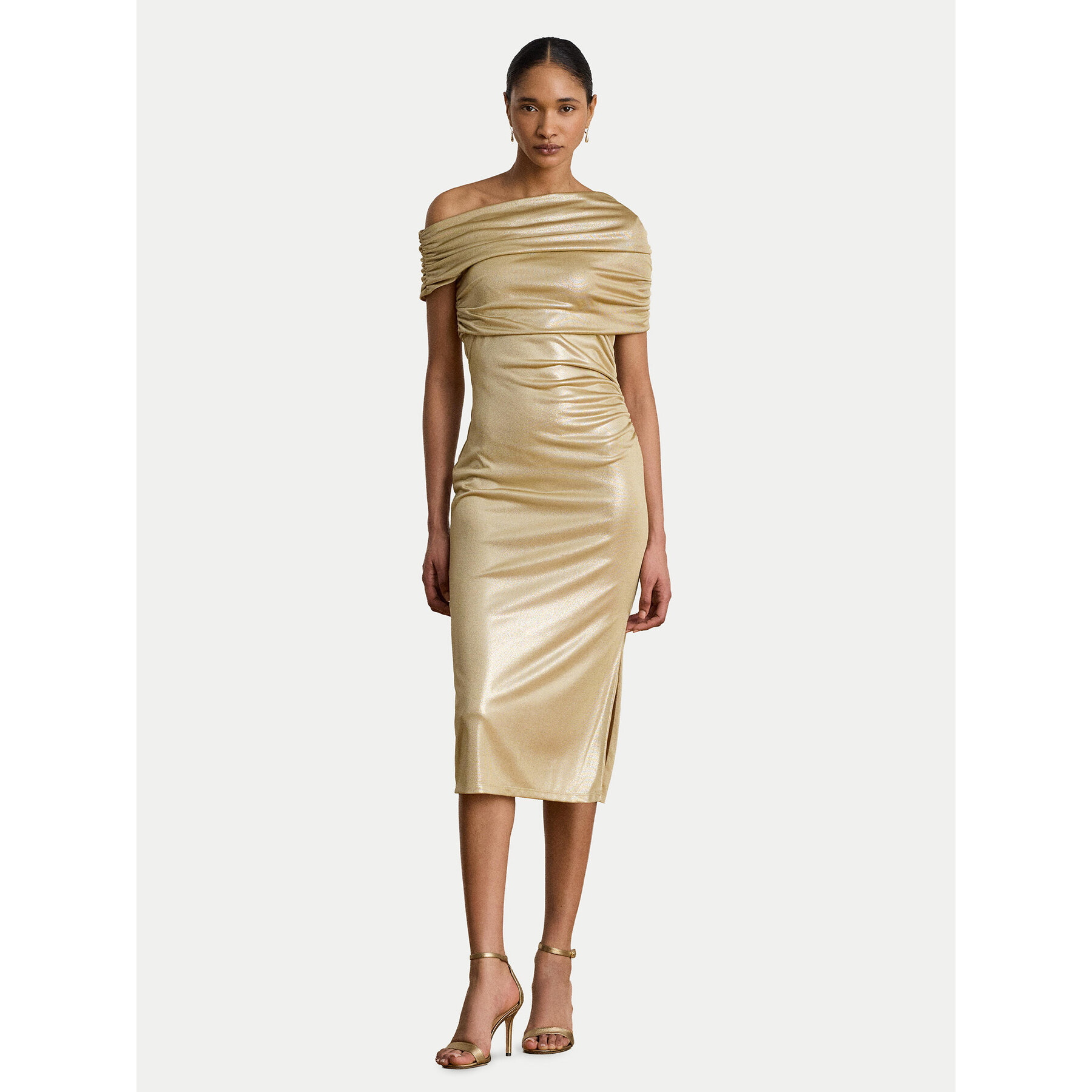 LAUREN RALPH LAUREN Coctailkleid 253P13991001 Goldfarben Slim Fit