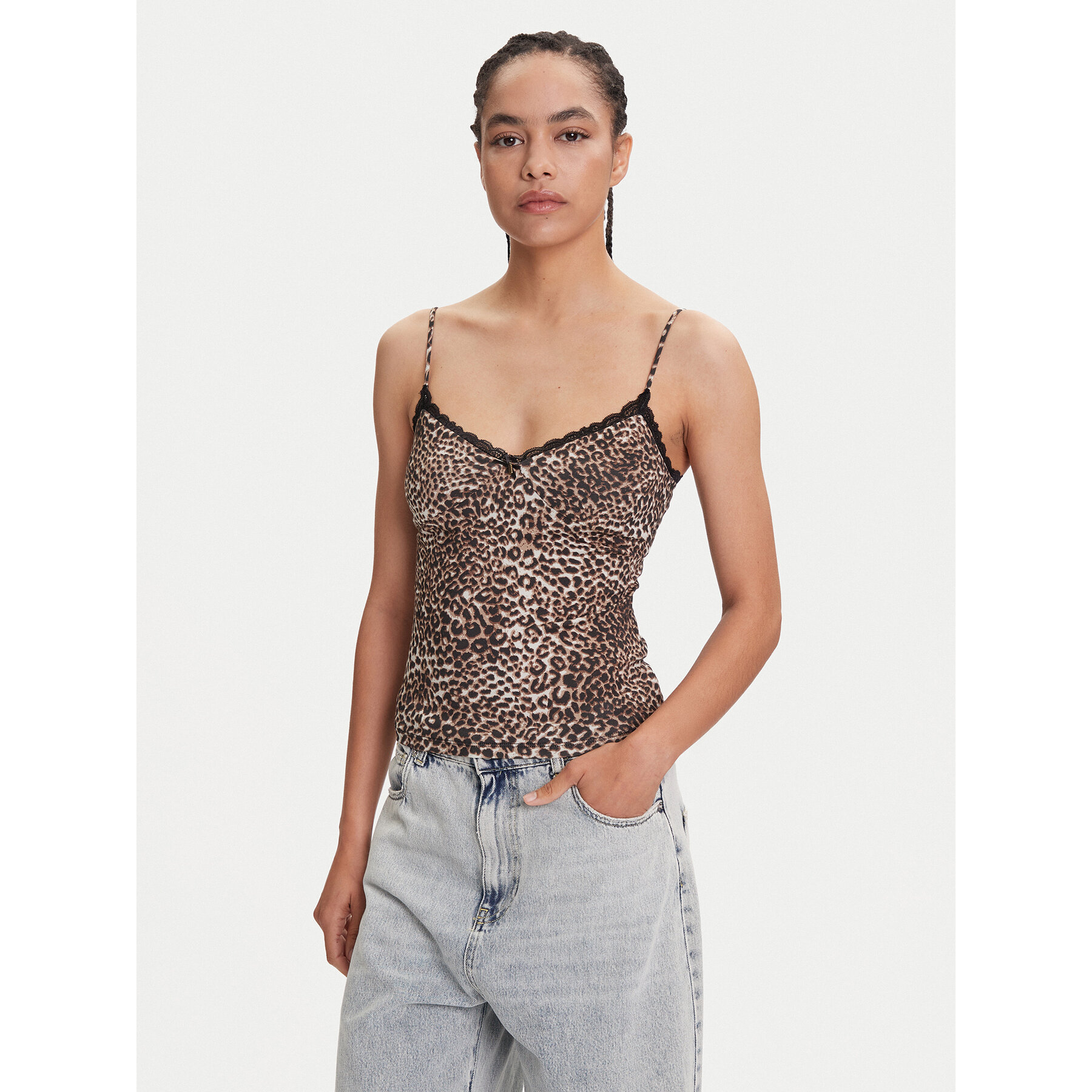 Miss Sixty Marškinėliai 6S1SJ54300 Ruda Slim Fit