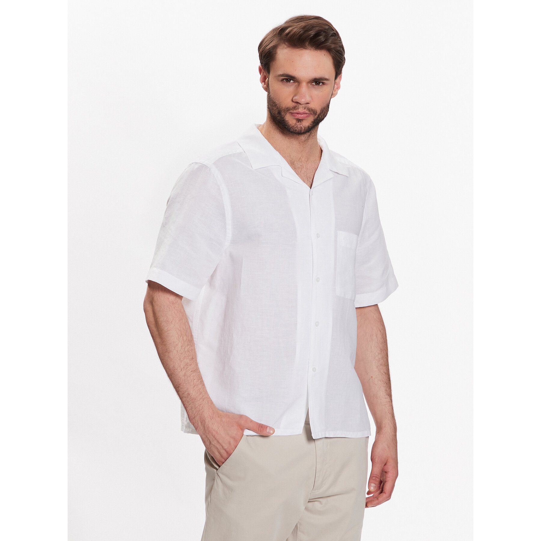 Calvin Klein Hemd K10K109521 Weiß Regular Fit