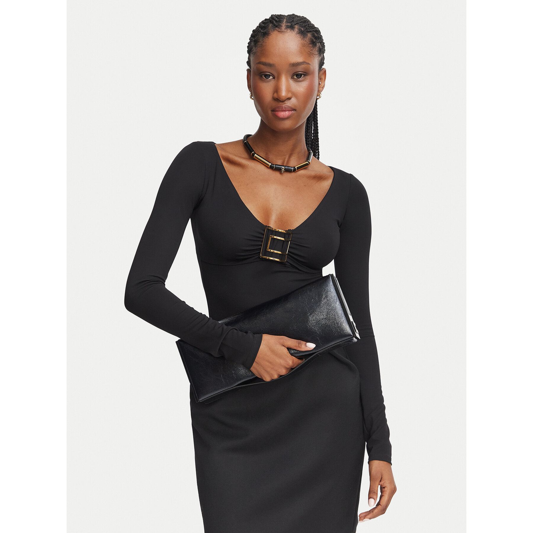 Τσάντα Elisabetta Franchi BS-15A-66E2-V300 Μαύρο