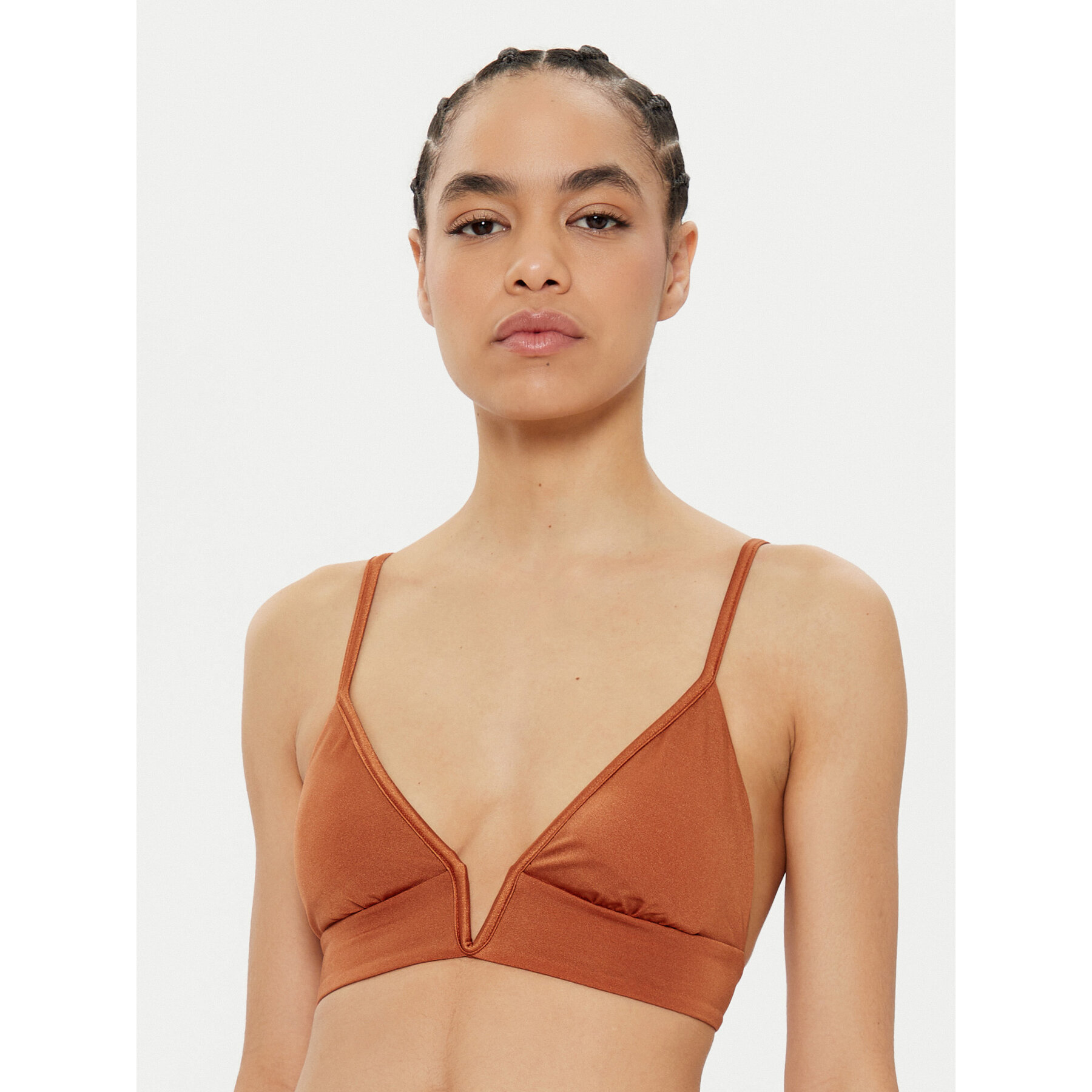 Maaji Bikini-Oberteil Satin Umber Parade PT3189SLG007 Braun