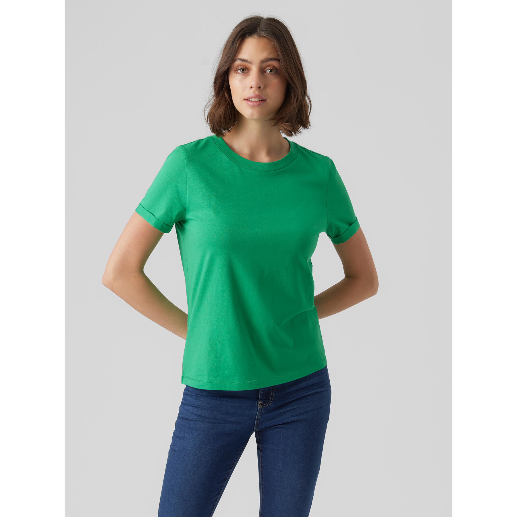 Vero Moda T-Shirt 10243889 Πράσινο Regular Fit