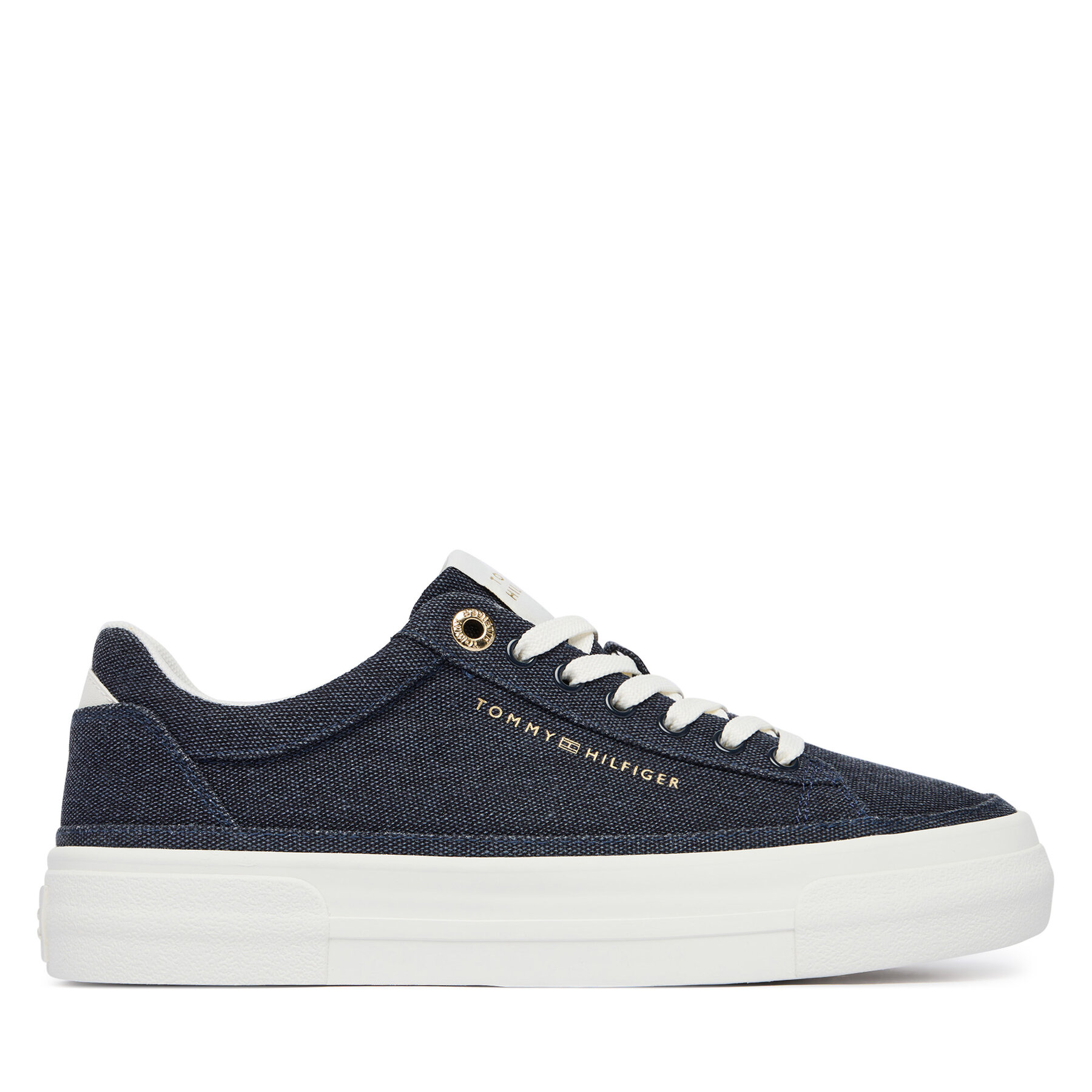 Гуменки Tommy Hilfiger Th Foxing Platform Washed Canvas FW0FW09172 Син