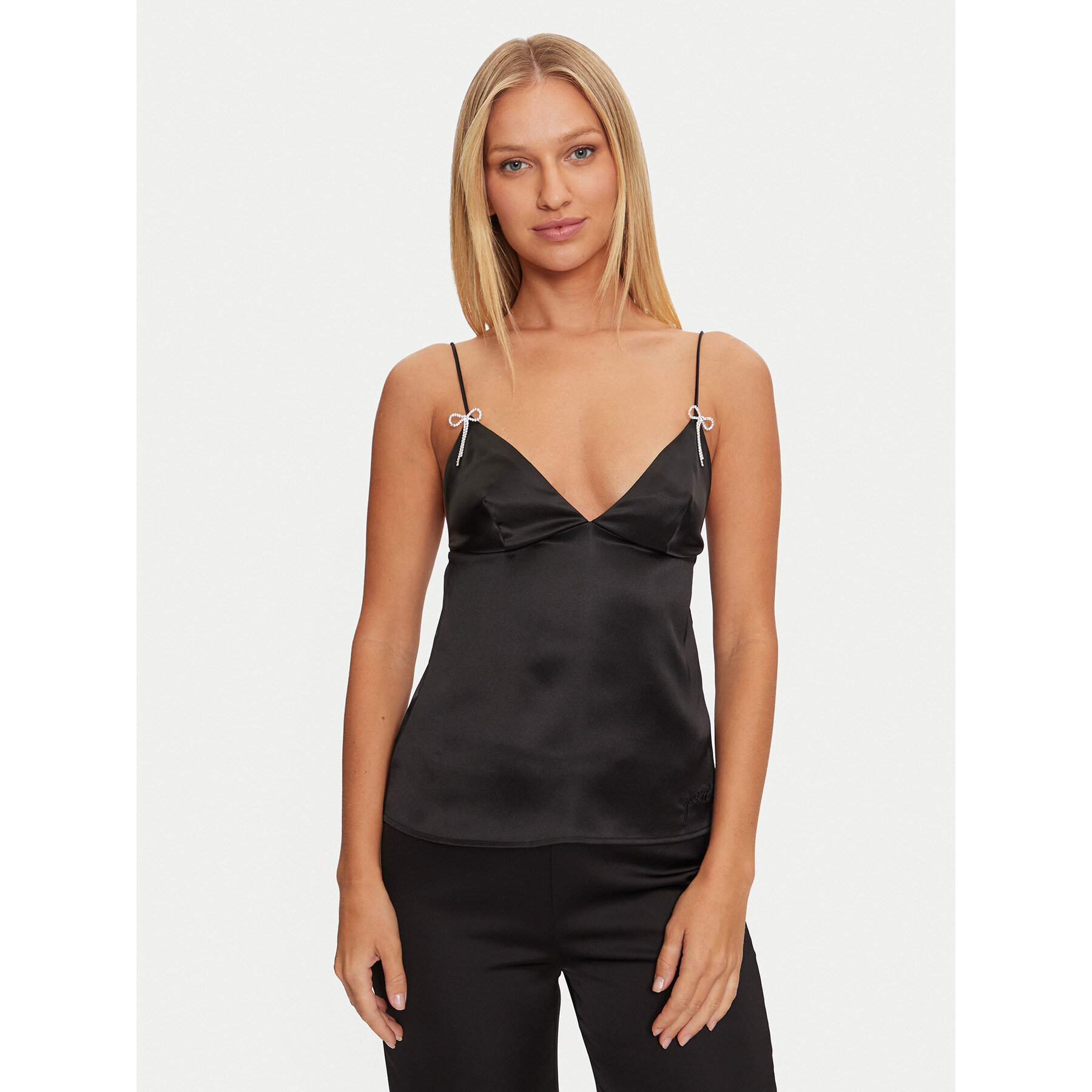 Guess Guess Μπλούζα πιτζάμας O4BH00 WGIN0 Μαύρο Regular Fit