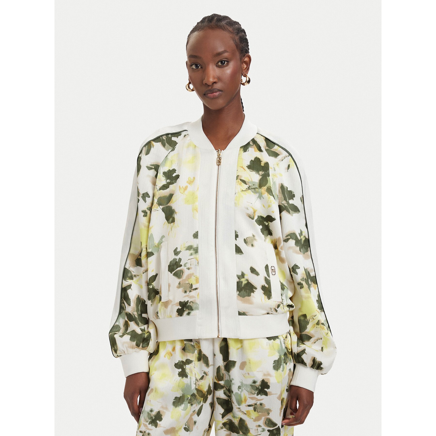 Liu Jo Sport Bomberjacke TA6256 T358A Creme Regular Fit