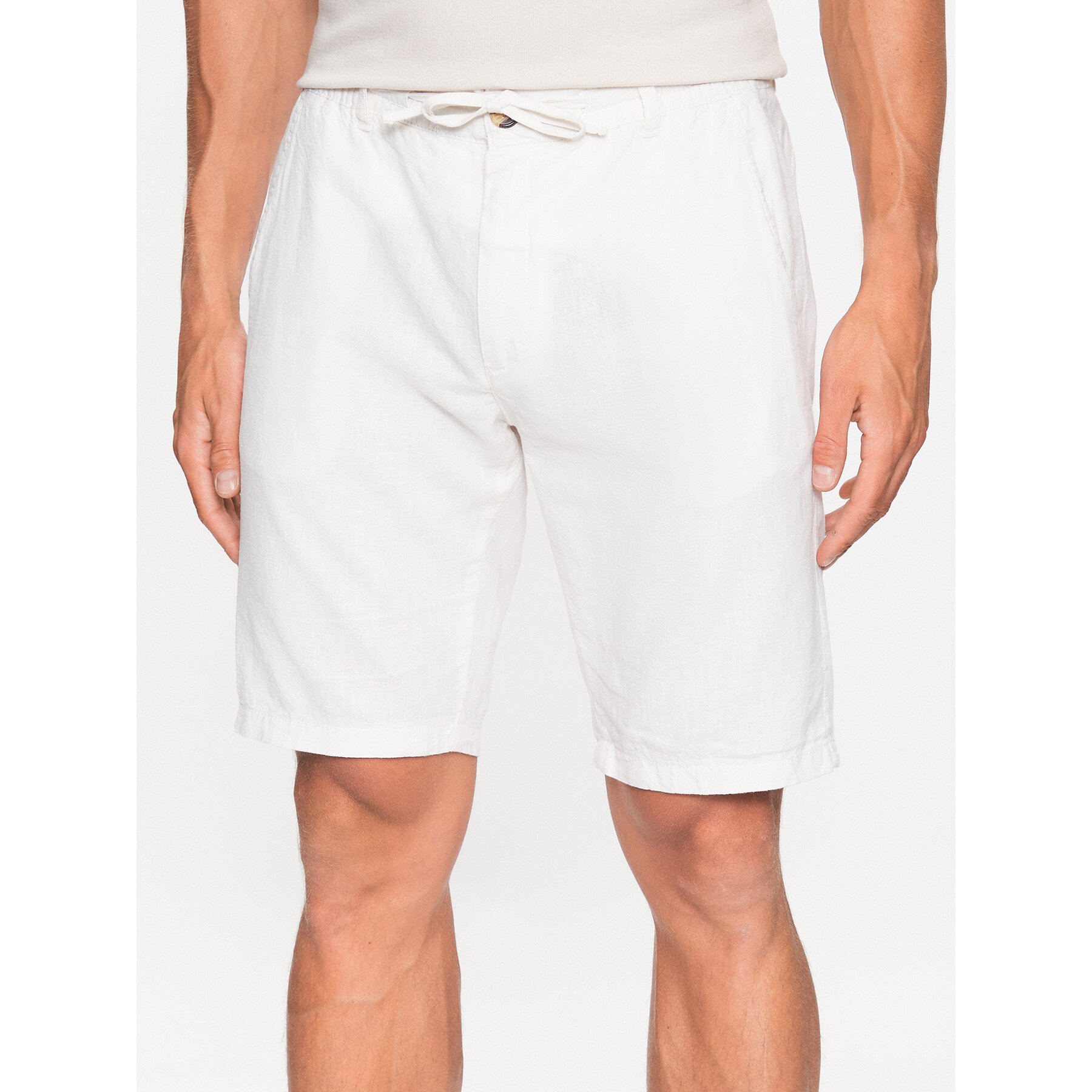 Lindbergh Stoffshorts 30-508003 Weiß Relaxed Fit
