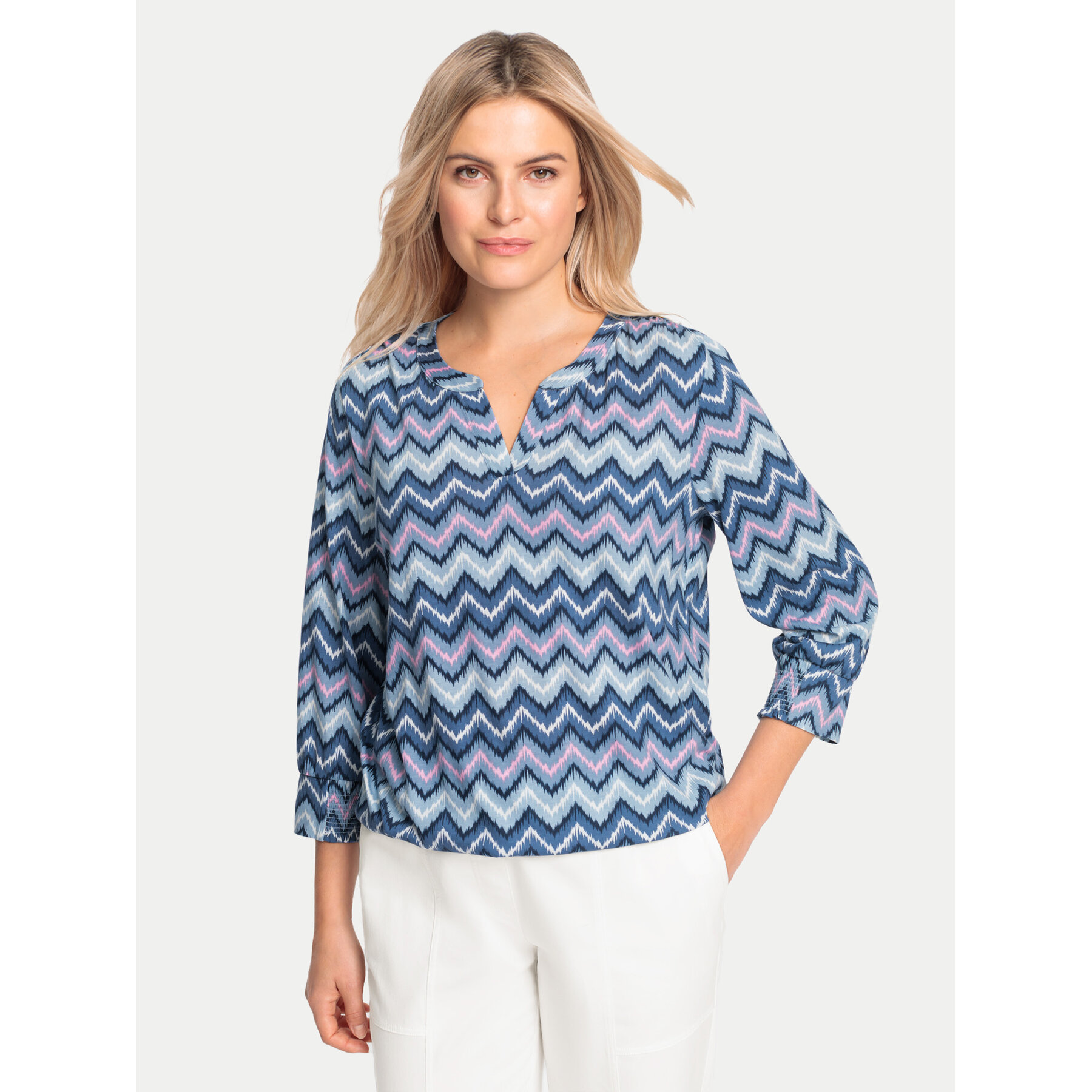 Olsen Bluse 11105043 Blau Regular Fit