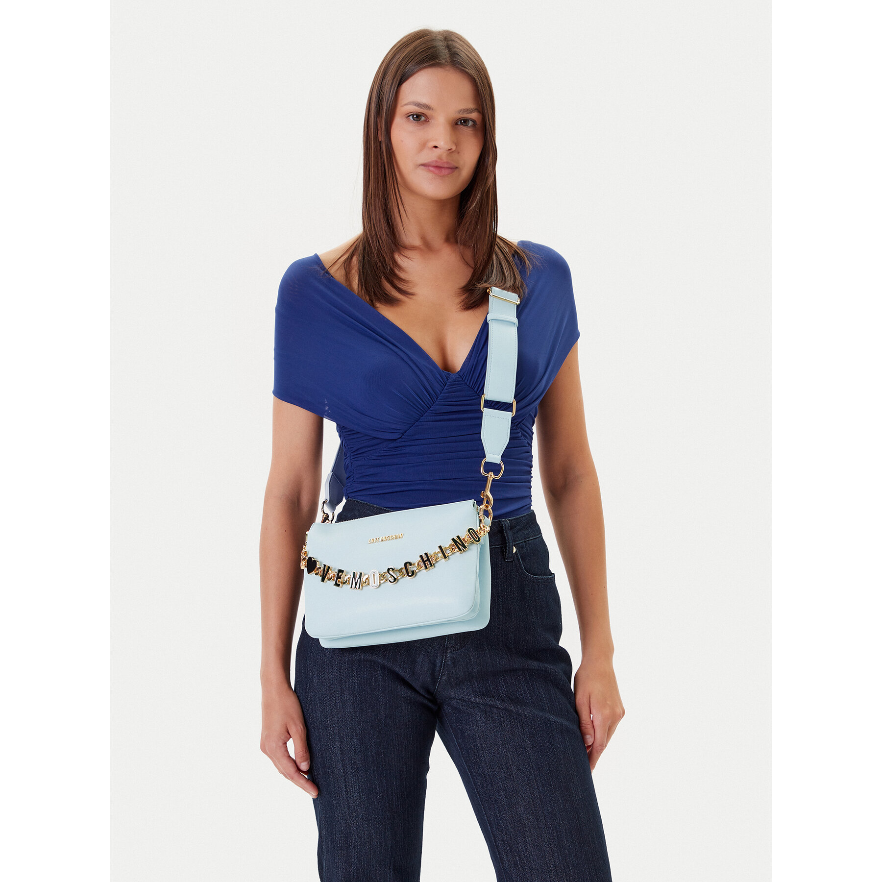 Kabelka LOVE MOSCHINO JC4072PP1ML1371A Svetlo modrá
