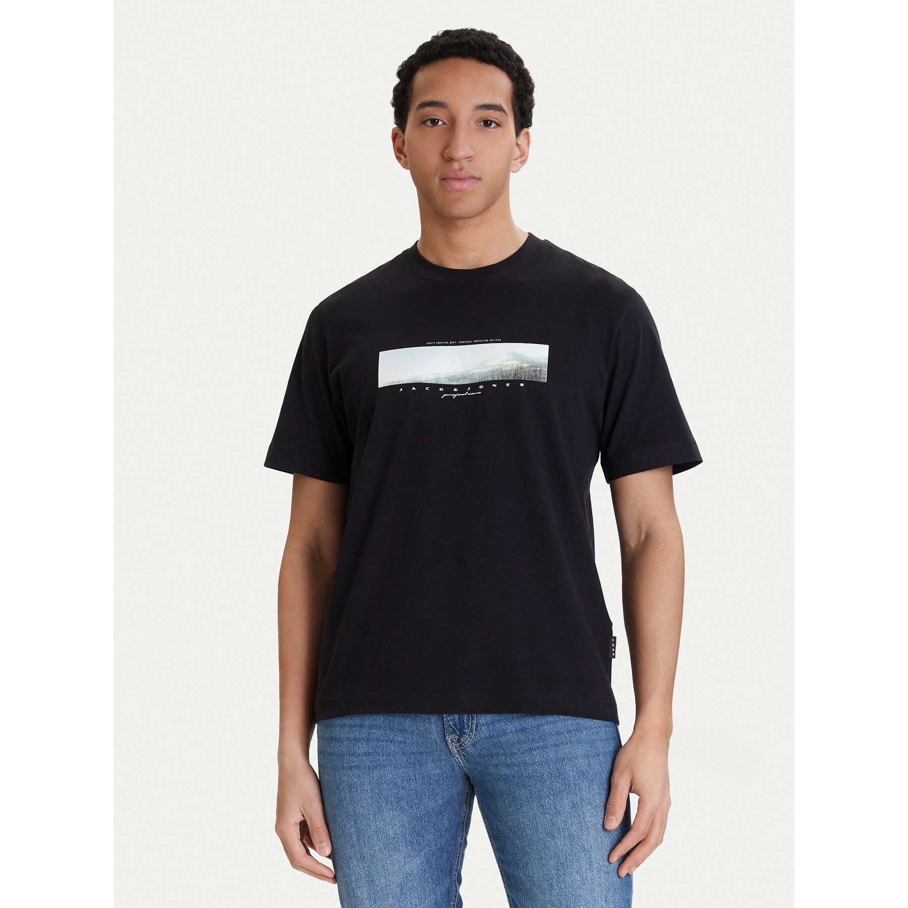 Jack & Jones T-Shirt Fusion 12289870 Schwarz Relaxed Fit