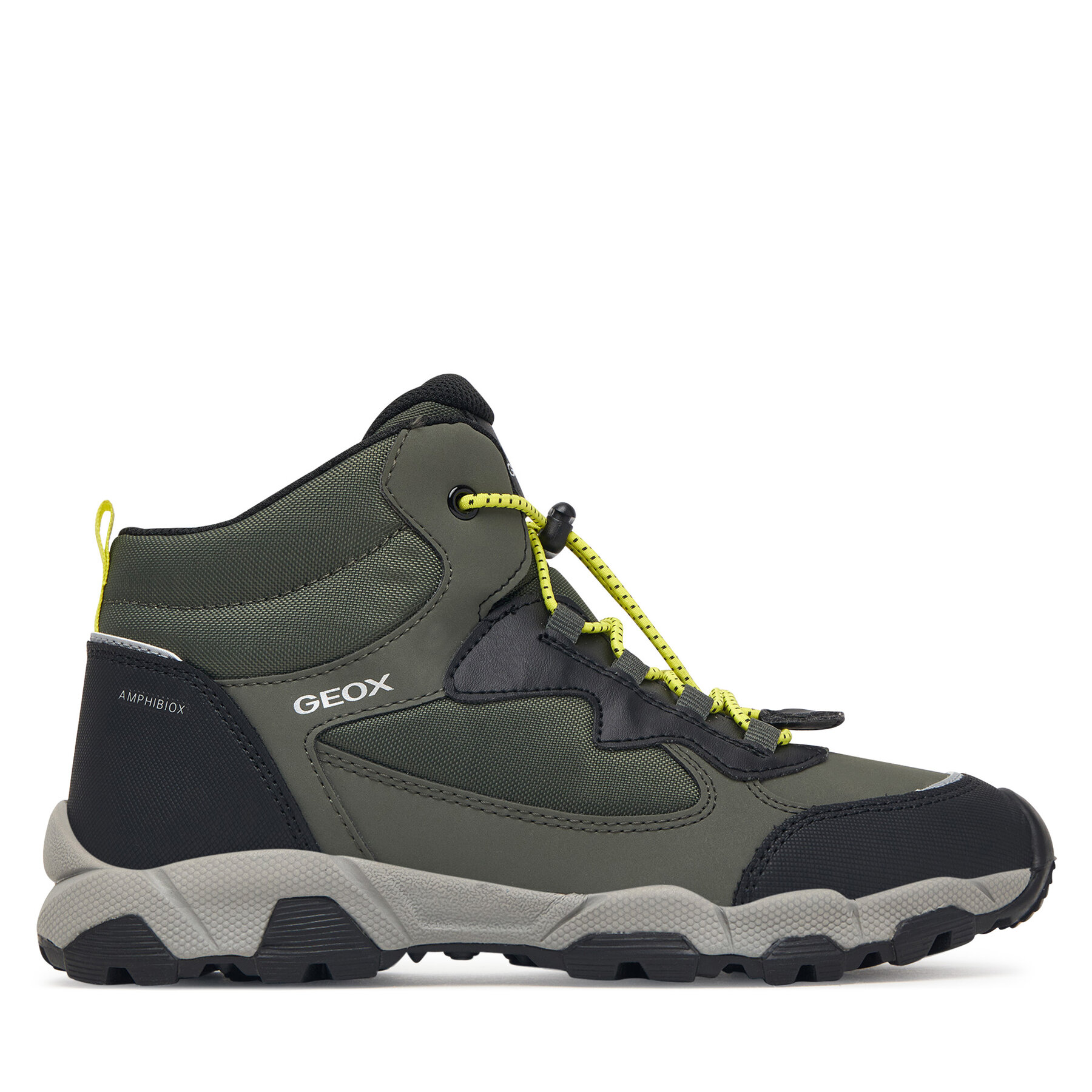 Šnurovacia obuv Geox J Magnetar Boy B Abx J463ZC 050FU C0914 D Tmavo zelená