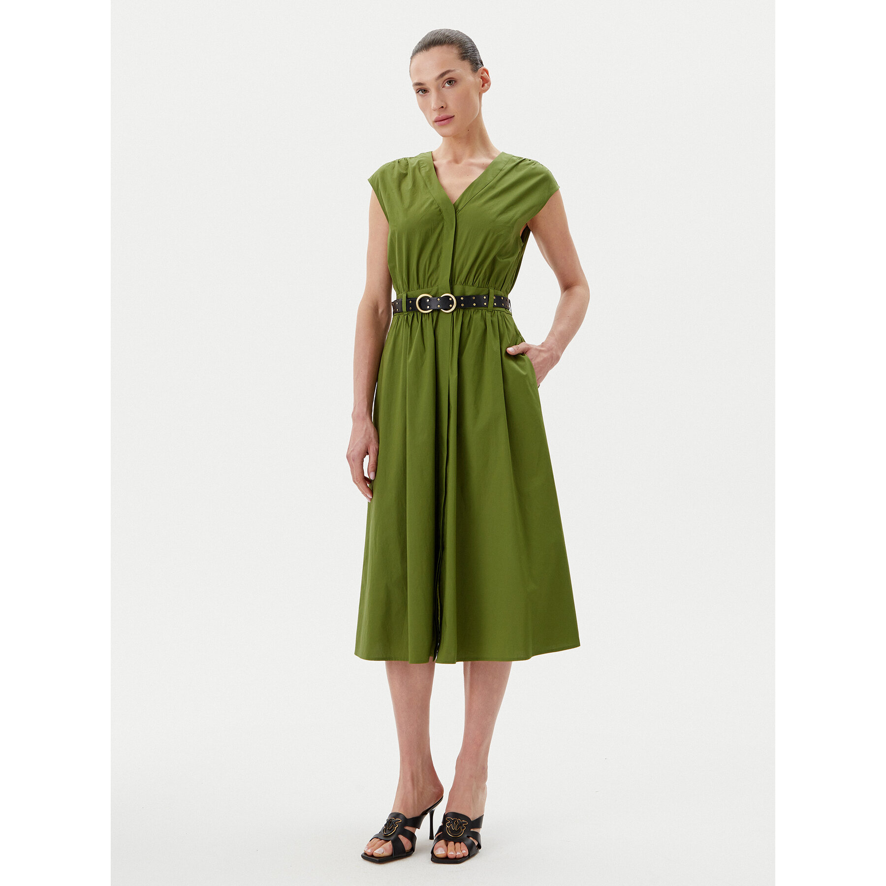 MICHAEL Michael Kors Kleid für den Alltag MS5830KF4C Grün Regular Fit