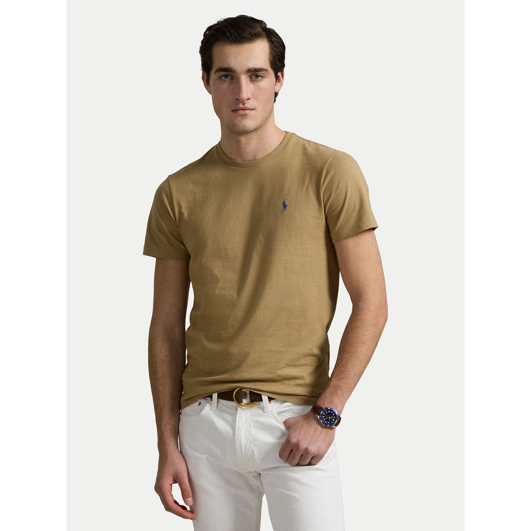 Polo Ralph Lauren T-Shirt 710671438429 Μπεζ Custom Slim Fit