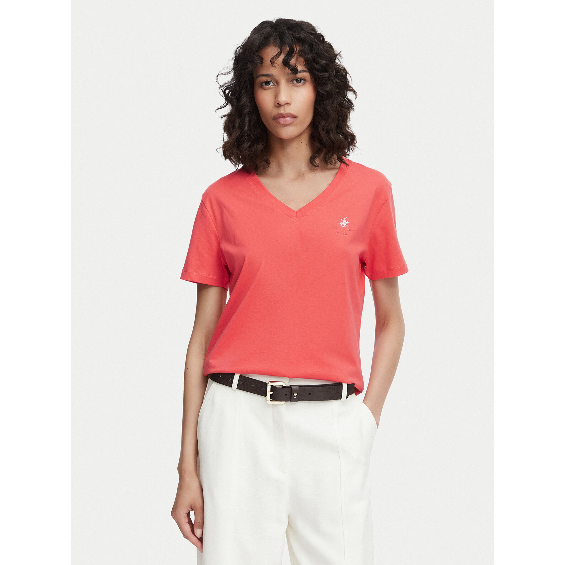 Beverly Hills Polo Club T-Shirt P-SS26W-TS516518 Korallenfarben Regular Fit
