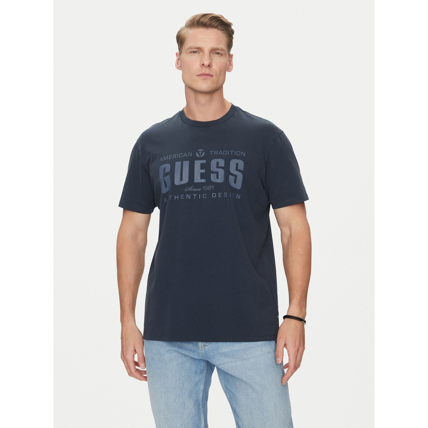 Guess T-Shirt M5GI27 KBW41 Σκούρο μπλε Regular Fit