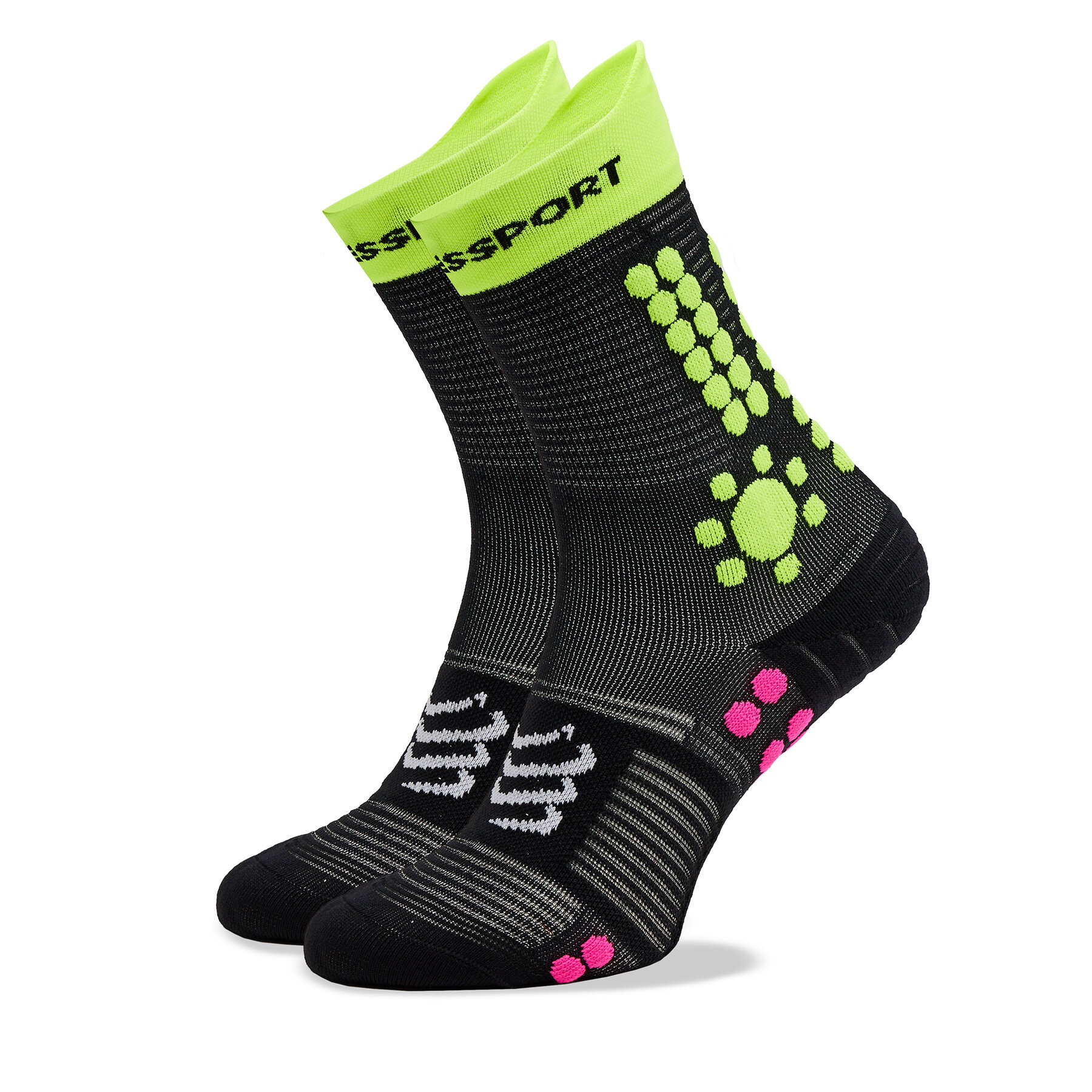 Calcetines altos unisex Compressport Pro Racing V4.0 Trail XU00048B Negro