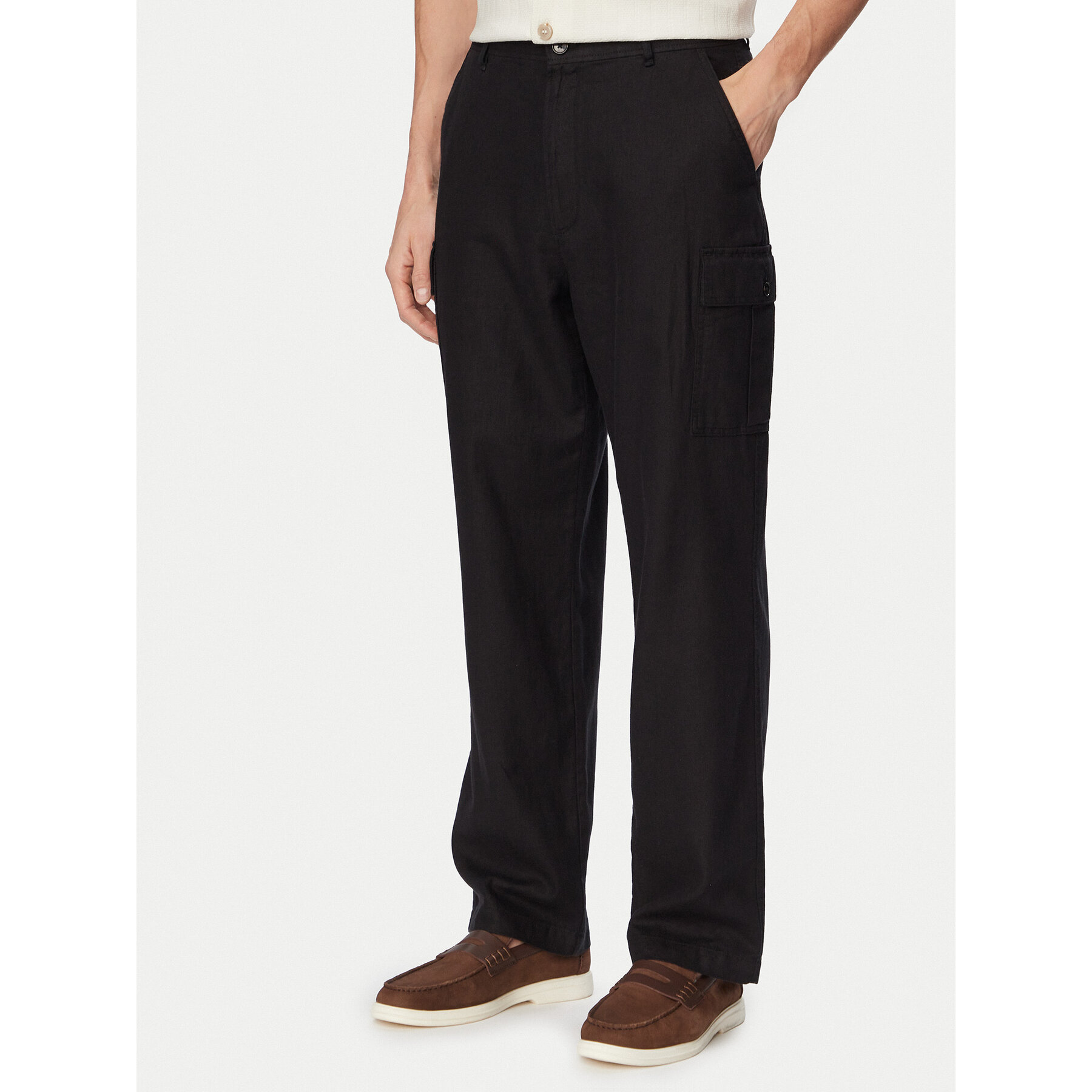 Calvin Klein Jeans Cargohose LV04RF611G Schwarz Relaxed Fit