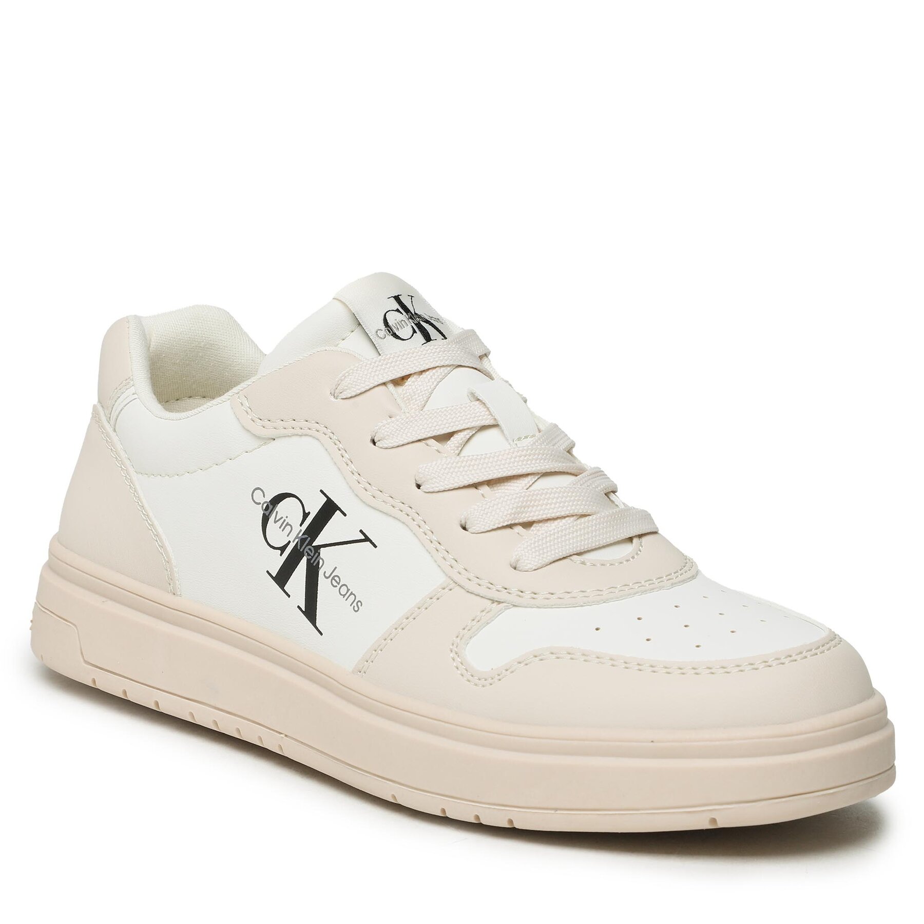 Sneakers Calvin Klein Jeans Low Cut Lace-Up Sneaker V3X9-80552-1355 S Beige/Milk A360 A360 imagine super redus 2022