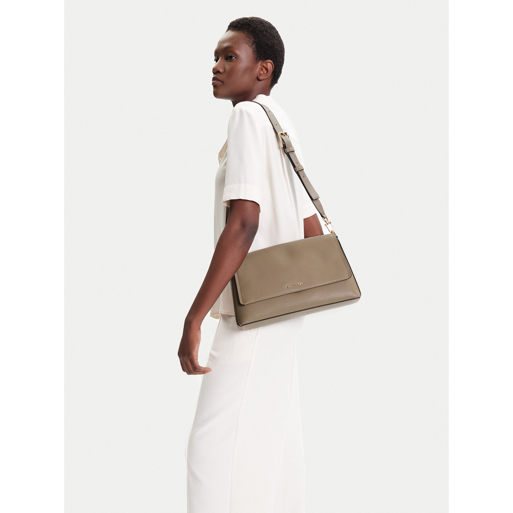 Дамска чанта MICHAEL Michael Kors Nessa 30T5G8ZM3L Бежов