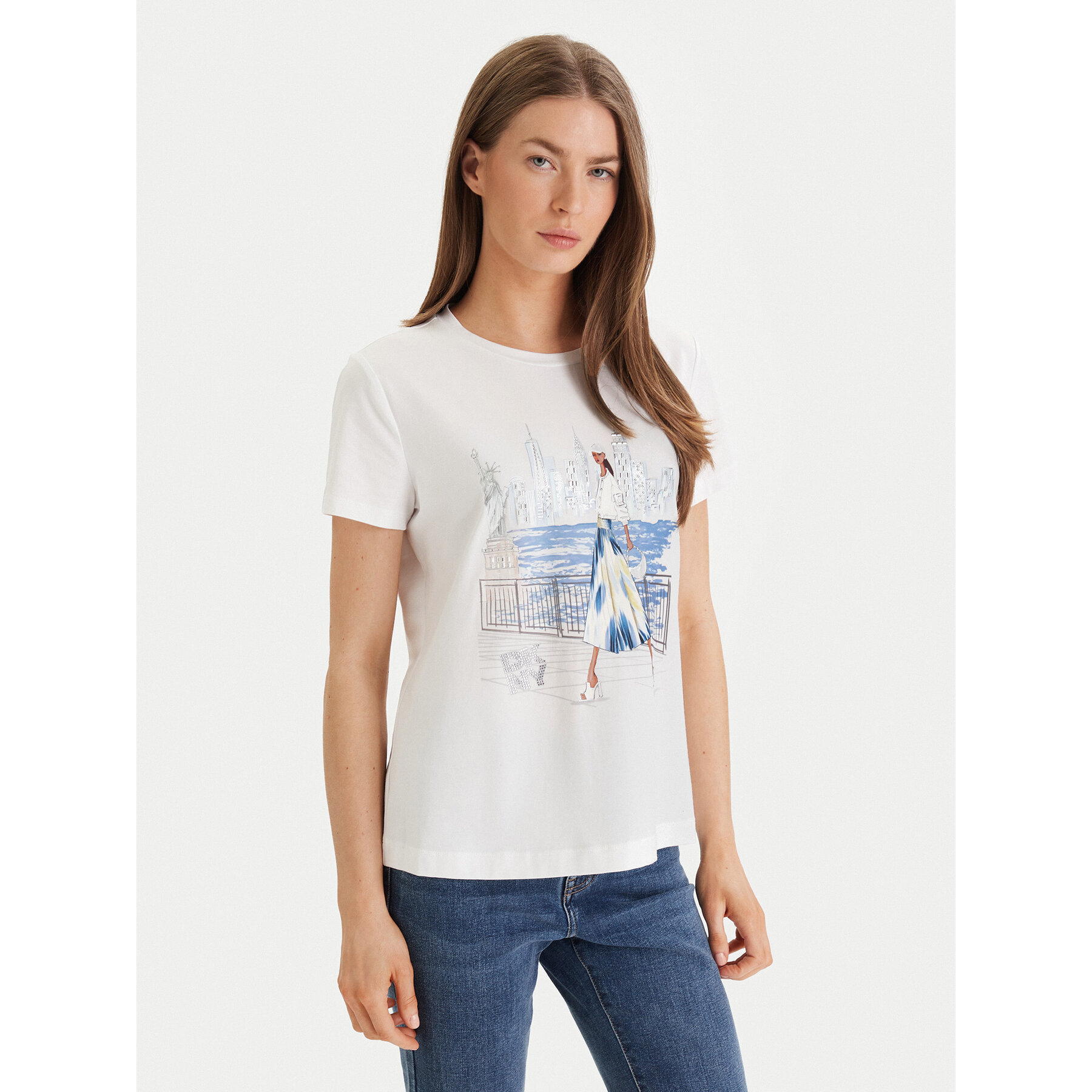 DKNY T-Shirt P61MPWNA Weiß Regular Fit