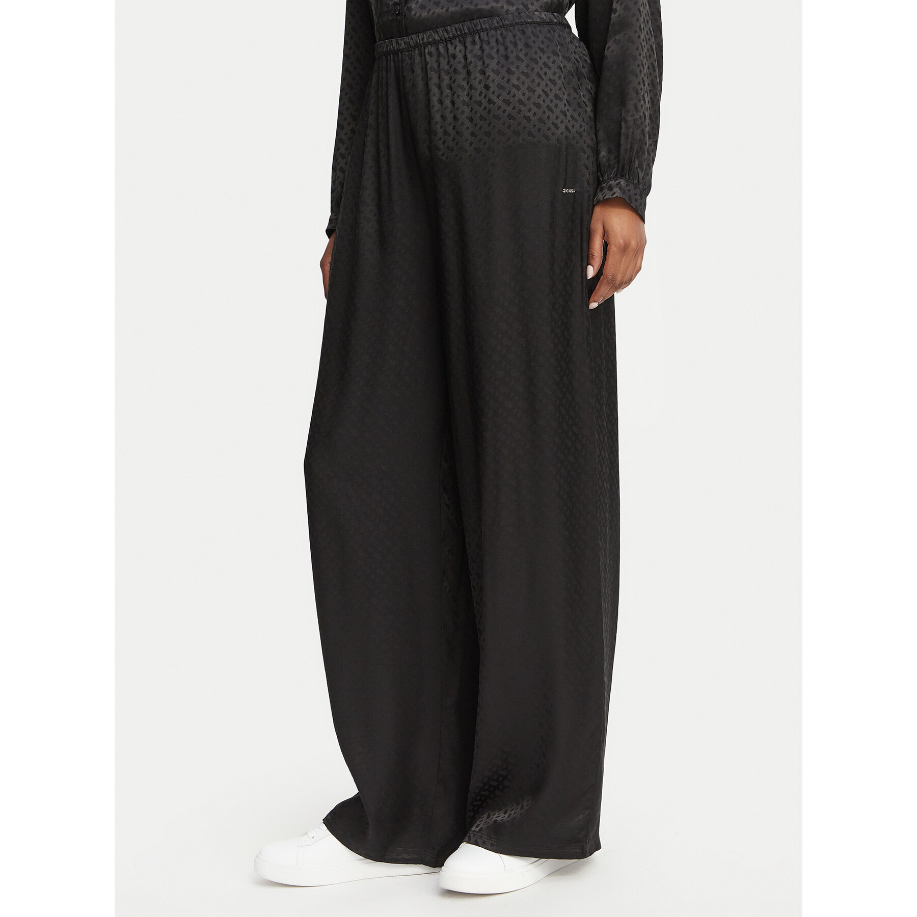 BOSS Pyjamahose 50570988 Schwarz Relaxed Fit
