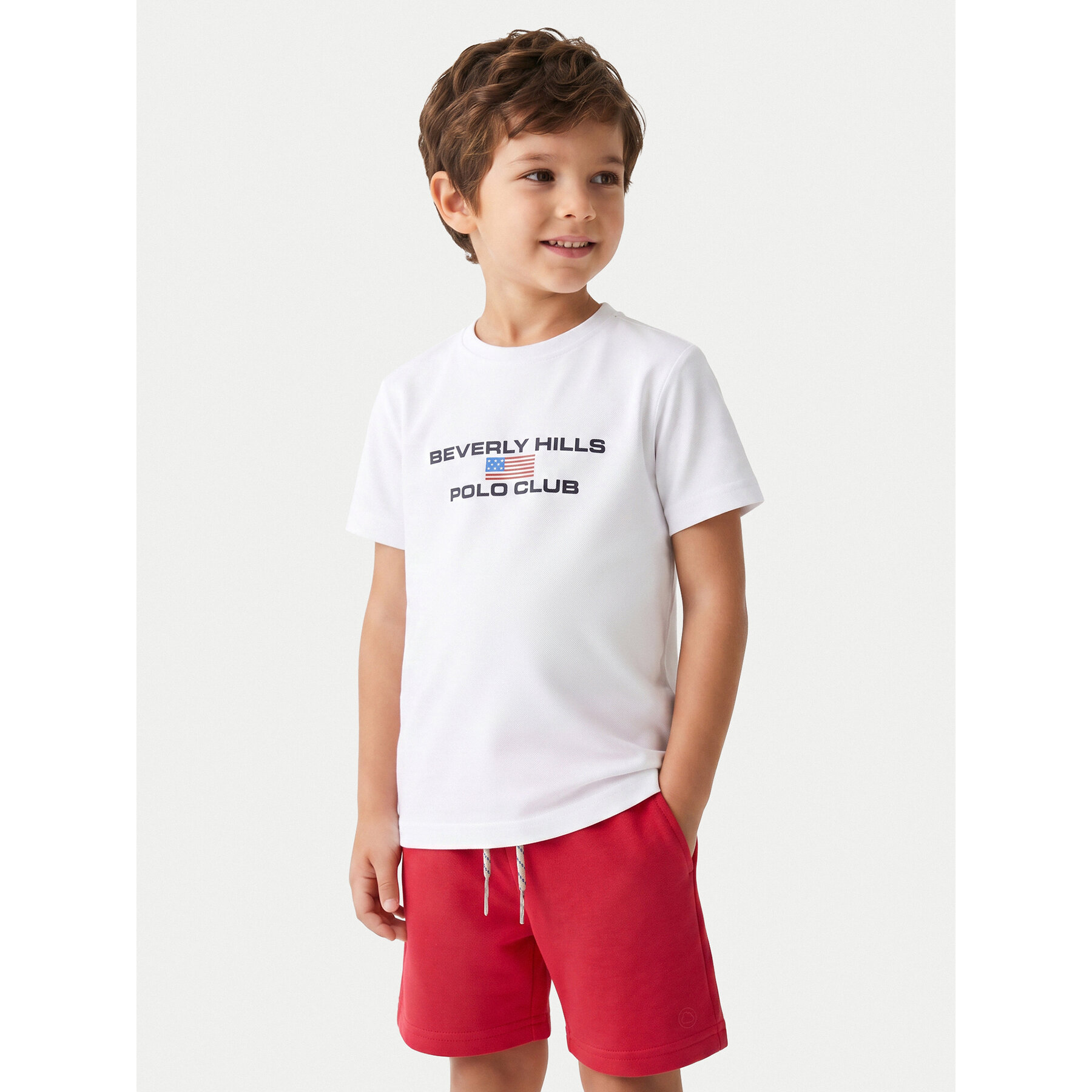 Beverly Hills Polo Club T-shirt P-SS26B-TS0132 Bijela Regular Fit