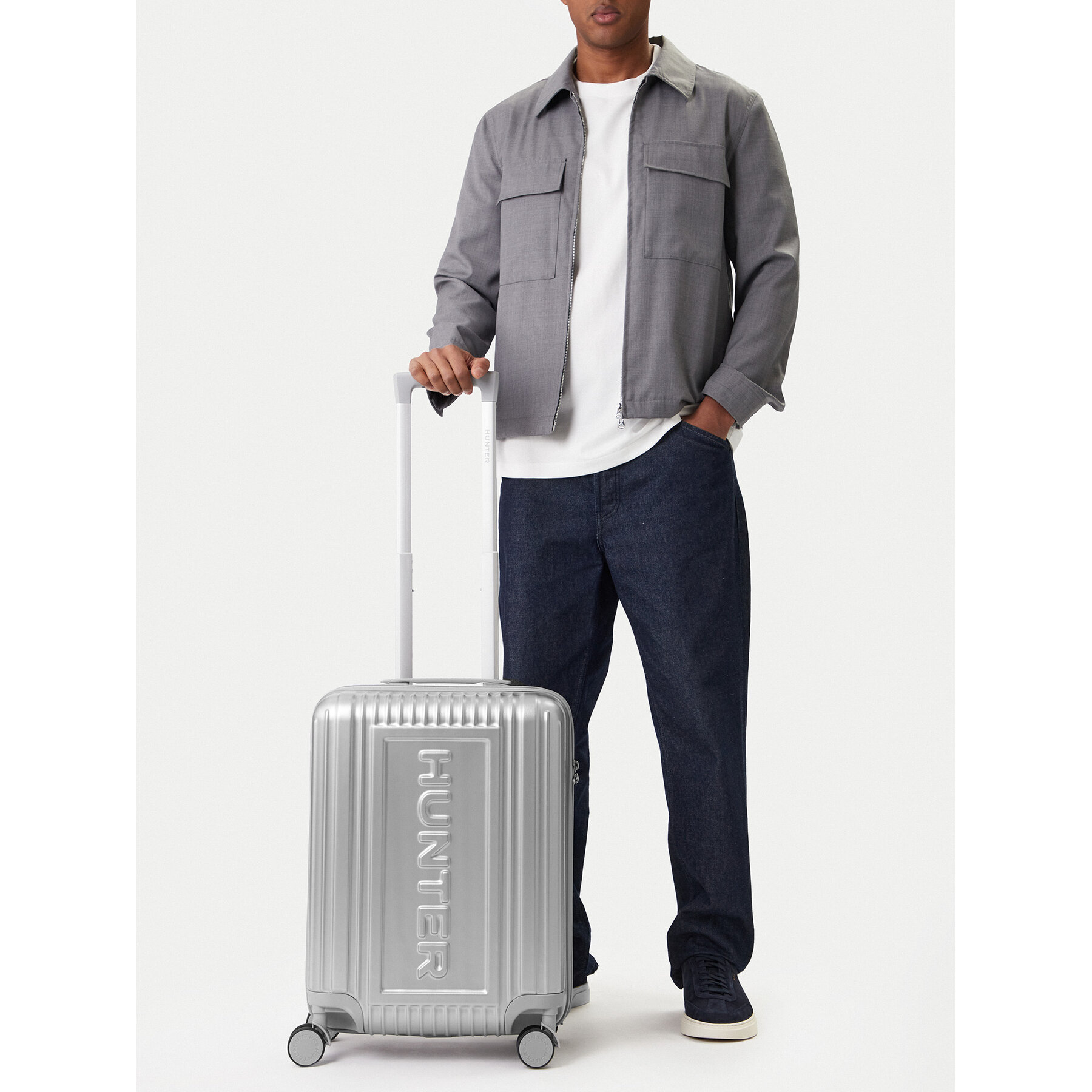 Valiză de cabină Hunter CWBEO-HUNTER-S-002-08 Argintiu