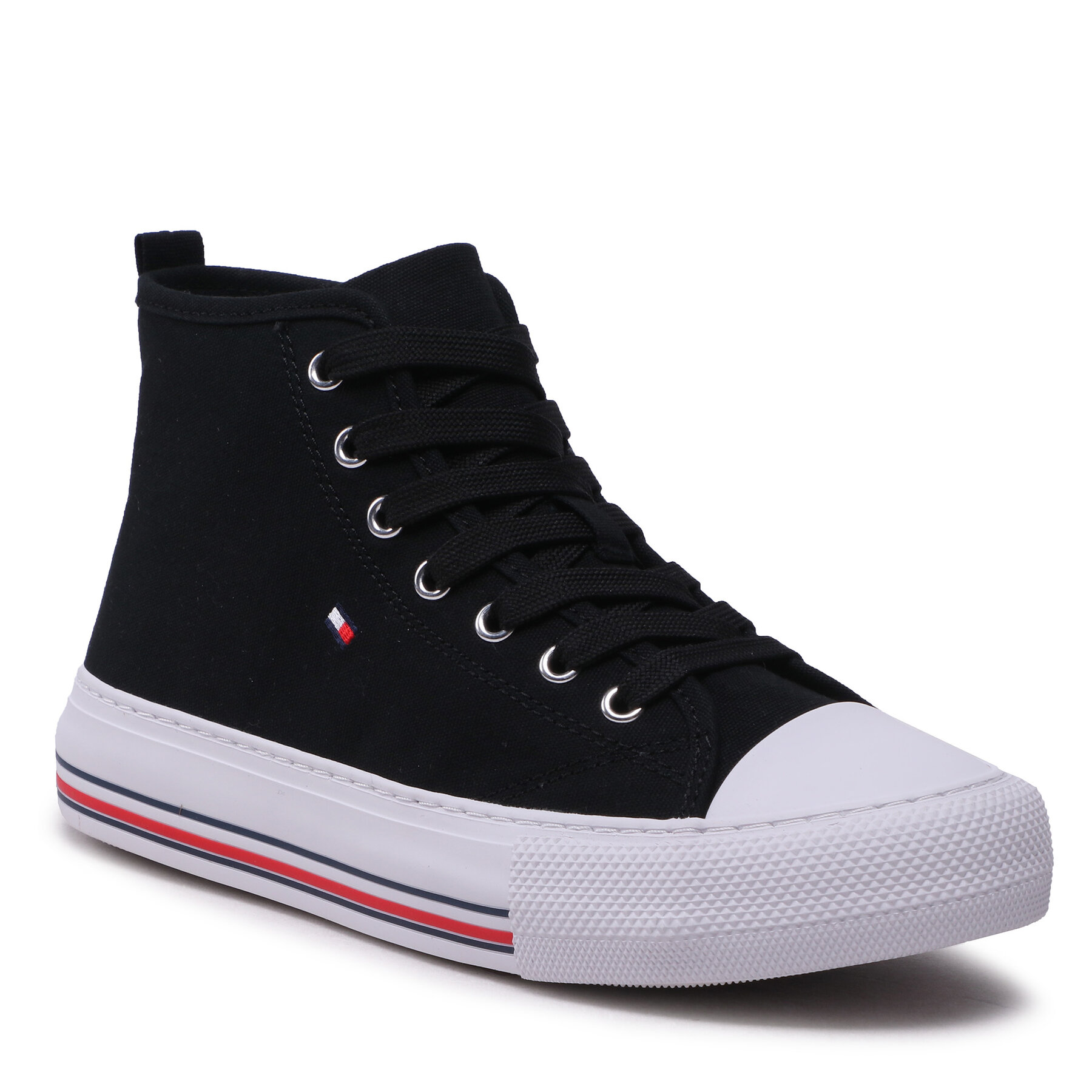 Bambas Tommy Hilfiger High Top Lace-Up T3A9-32679-0890 S Negro