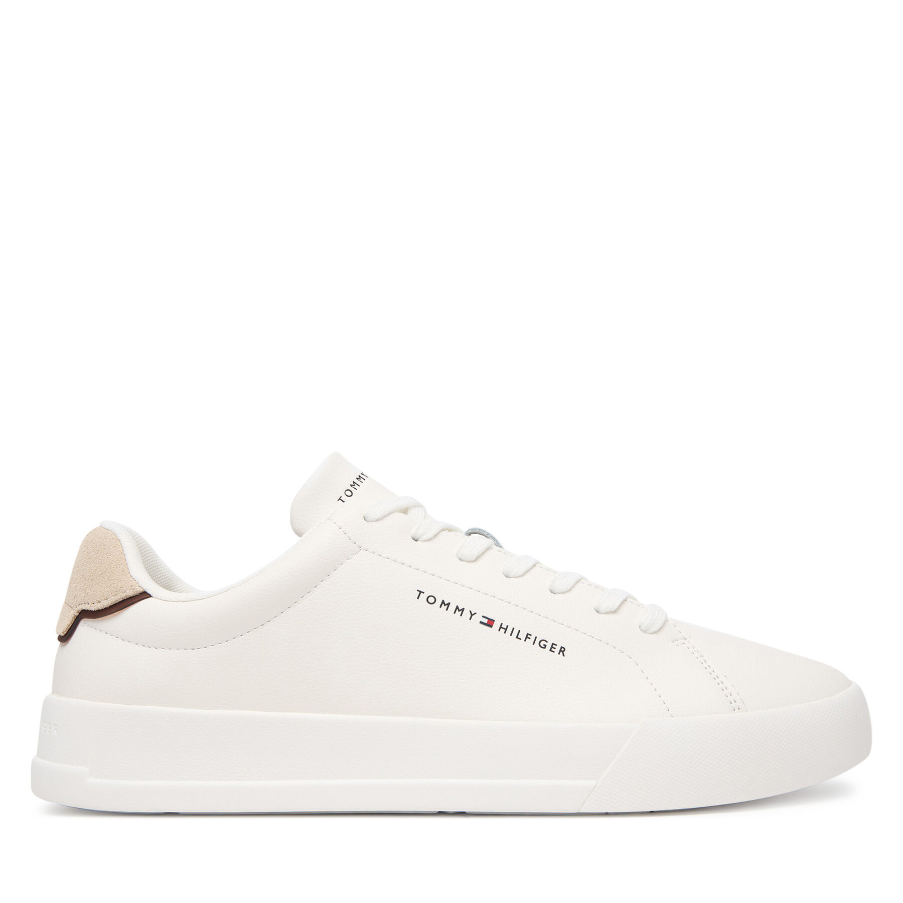 Сникърси Tommy Hilfiger Th Court Lth Detail Ess FM0FM05367 Бял