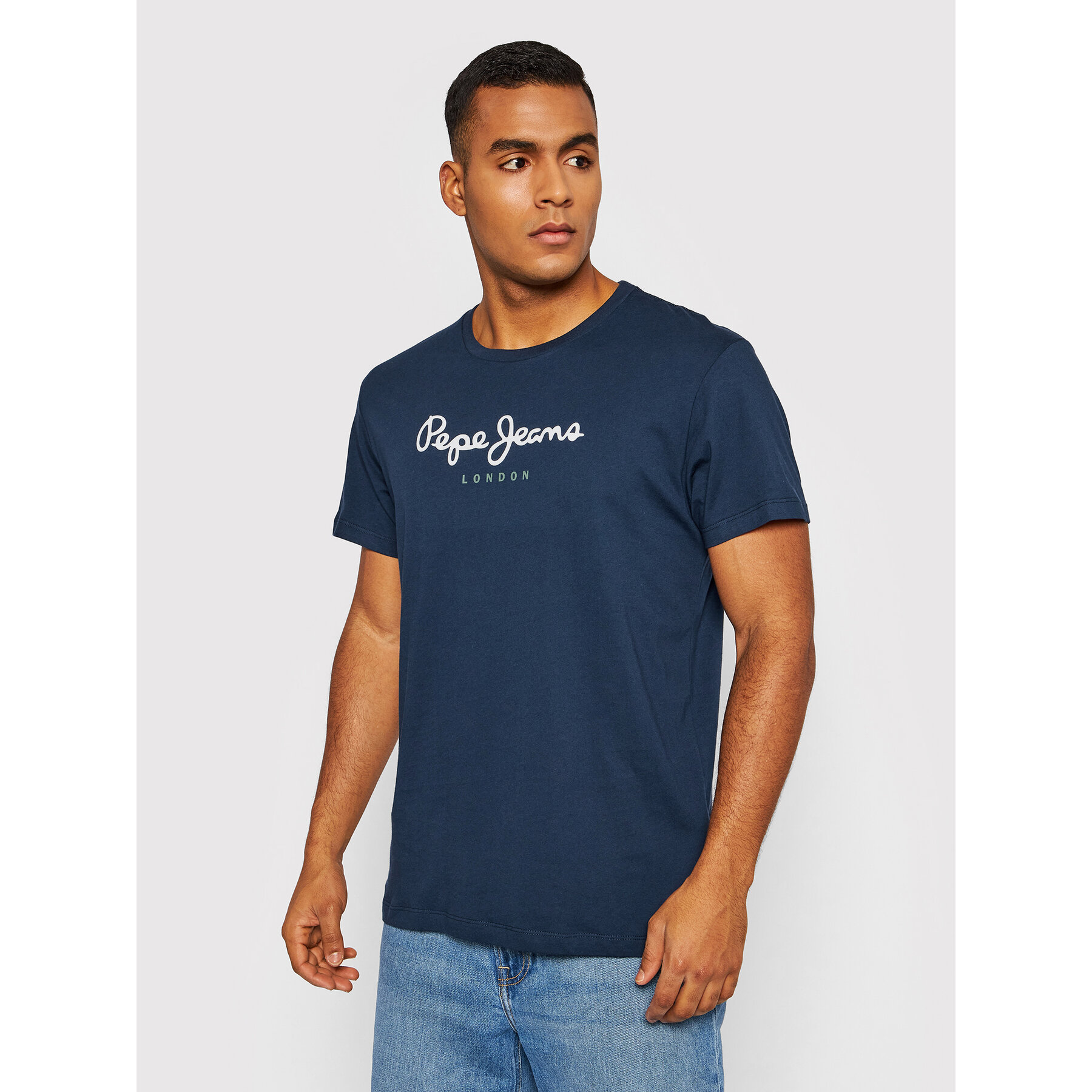 Pepe Jeans Póló Eggo PM508208 Sötétkék Regular Fit